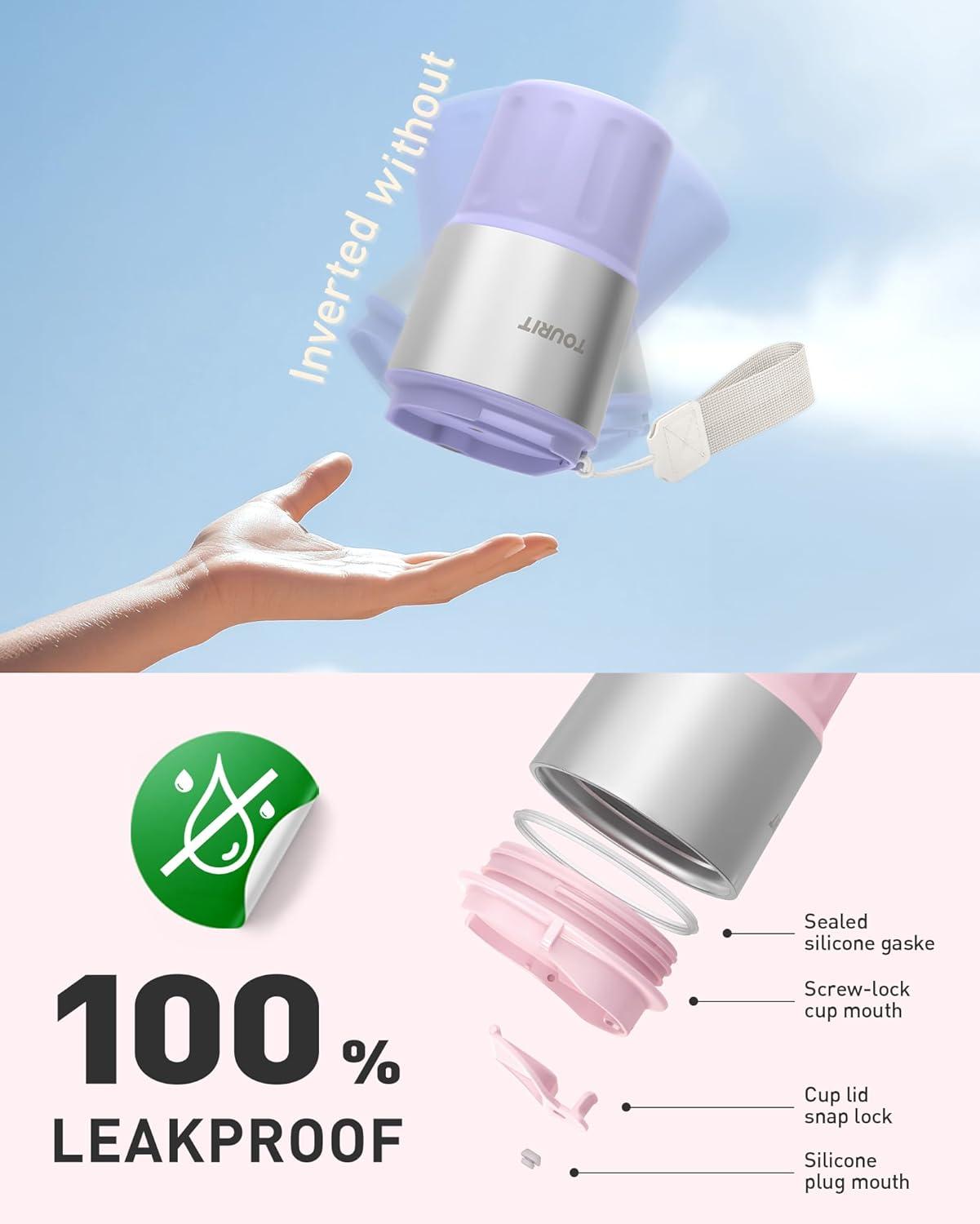 imageTOURIT 16 oz Travel Coffee Mug SpillProof Insulated Stainless Steel Coffee Mug with Lid ampamp Silicone Sea Double Wall Vacuum Travel Coffee Tumblers Cup Holder Friendly Reusable ThermosBlack