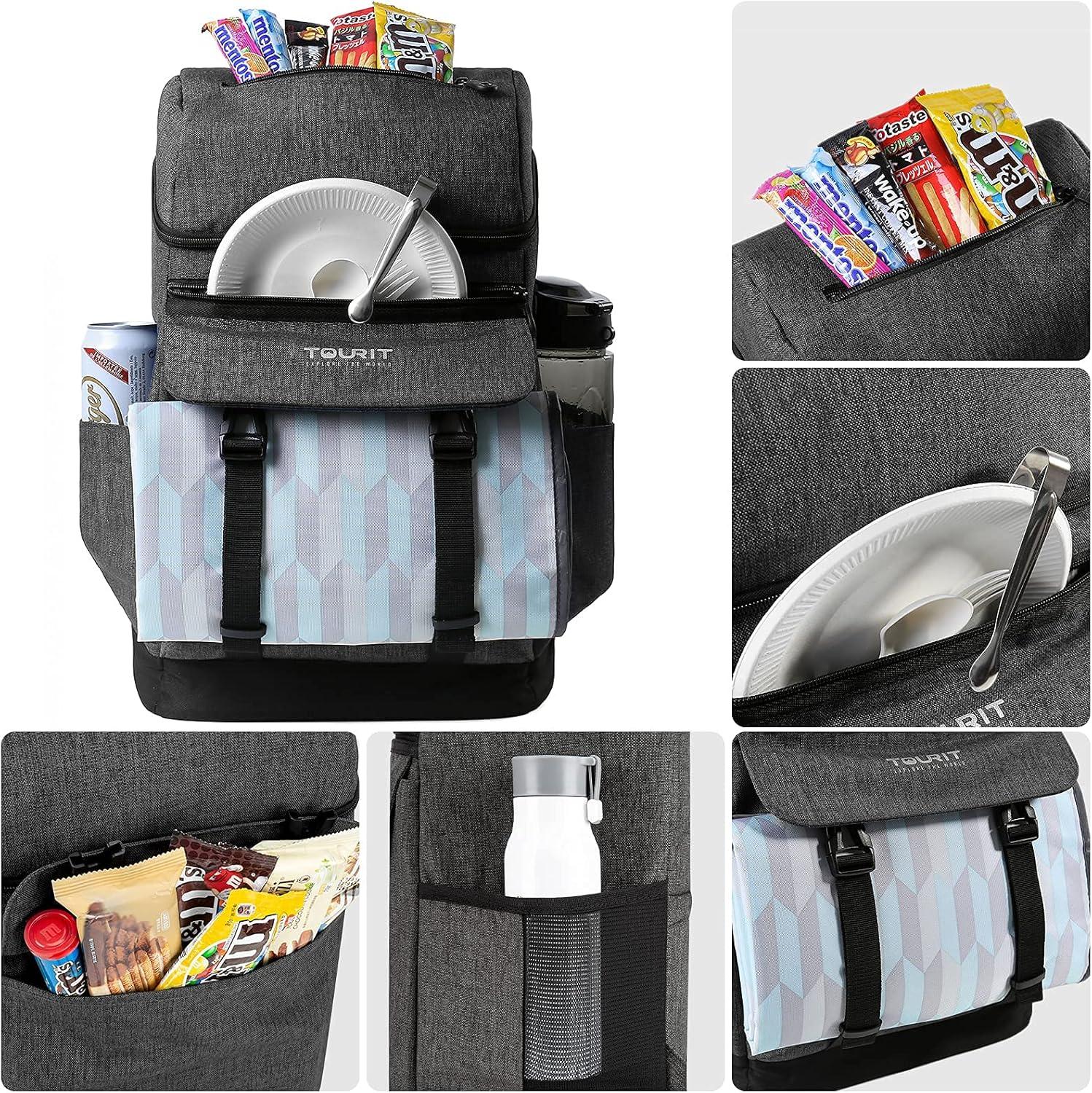 imageTOURIT Backpack Cooler Leak Proof 28 Cans Cooler Backpack Insulated Waterproof Cooler for Men and Women Picnic Hiking Work Trip