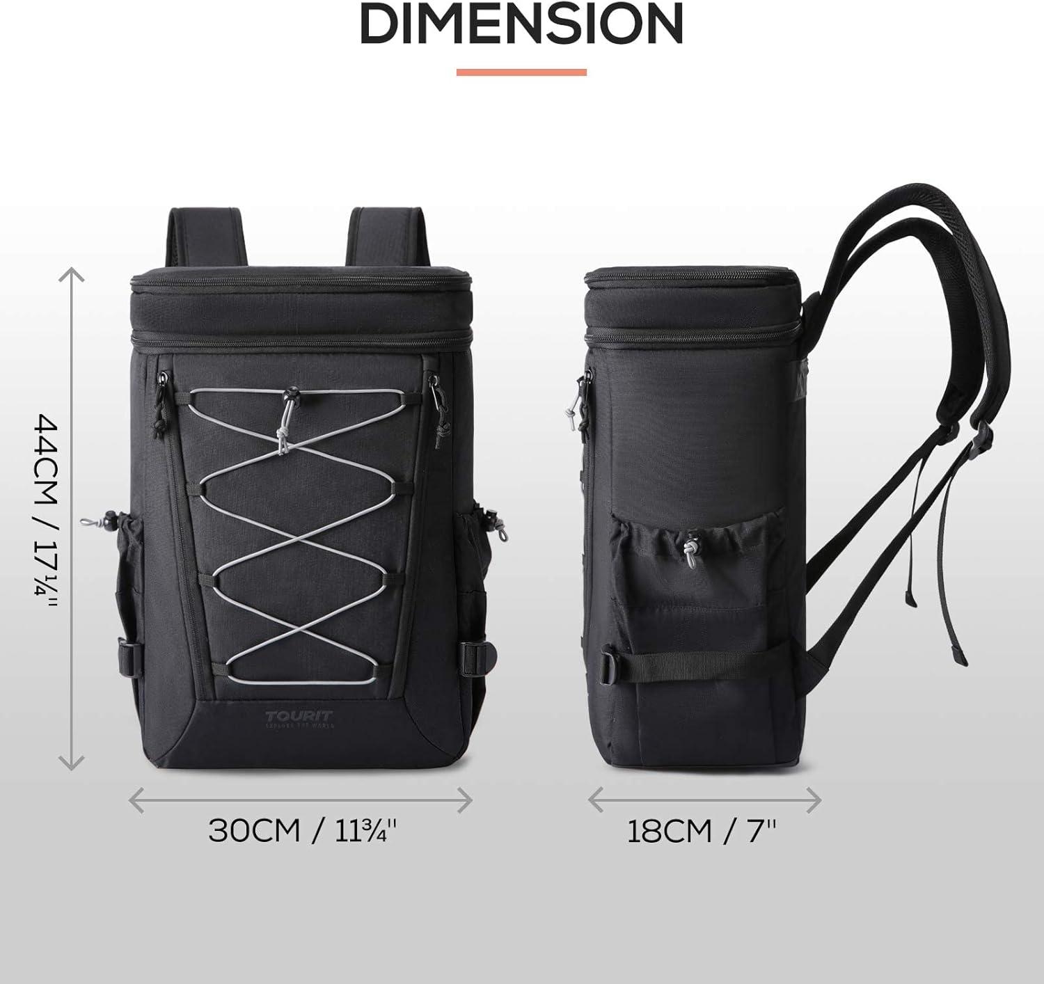 imageTOURIT Backpack Cooler Leakproof Insulated Cooler Backpack Large Capacity Lightweight Soft Cooler Bag for Men Women to Picnics Camping Hiking Beach Park or Day Trips