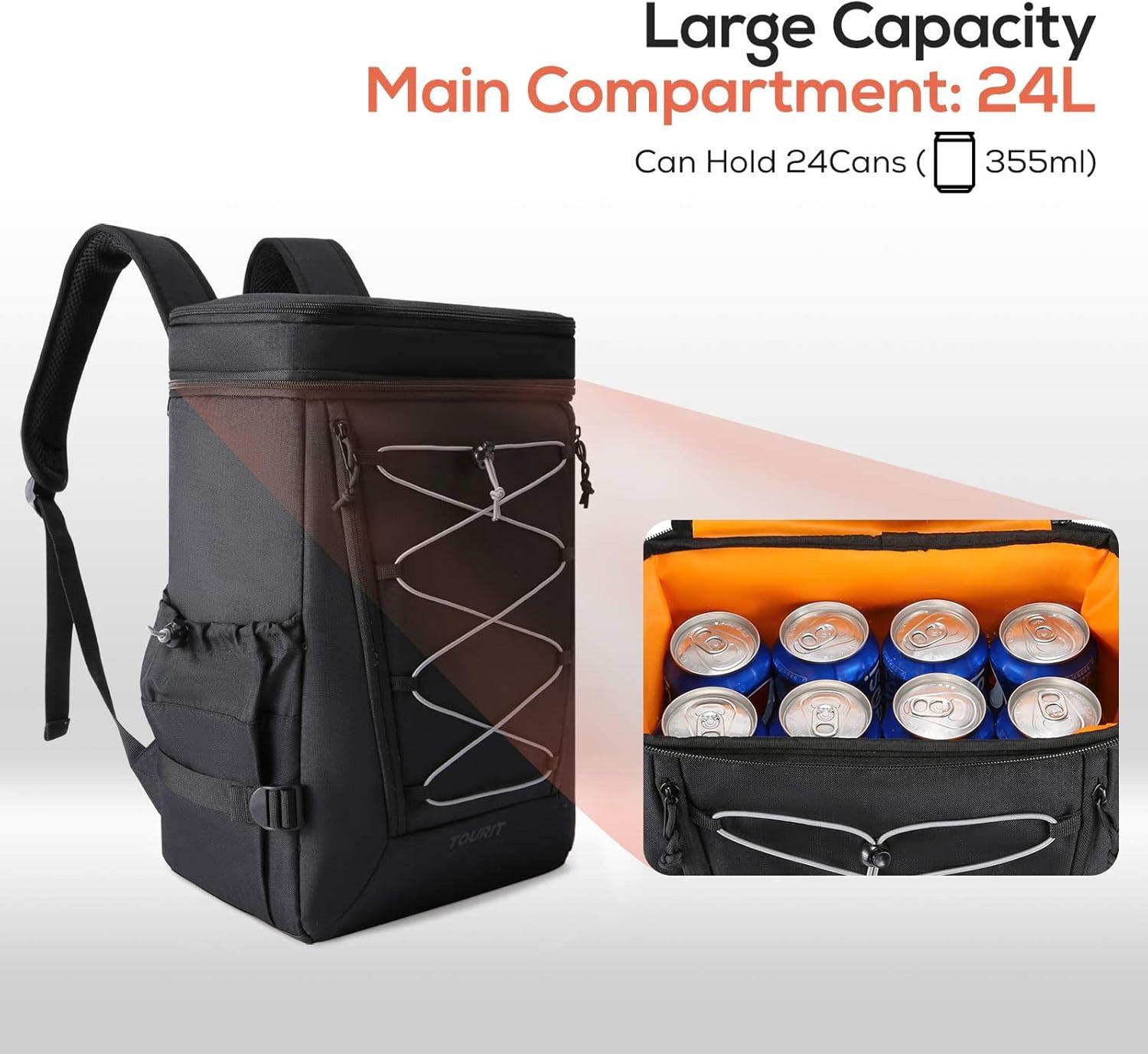 imageTOURIT Backpack Cooler Leakproof Insulated Cooler Backpack Large Capacity Lightweight Soft Cooler Bag for Men Women to Picnics Camping Hiking Beach Park or Day Trips