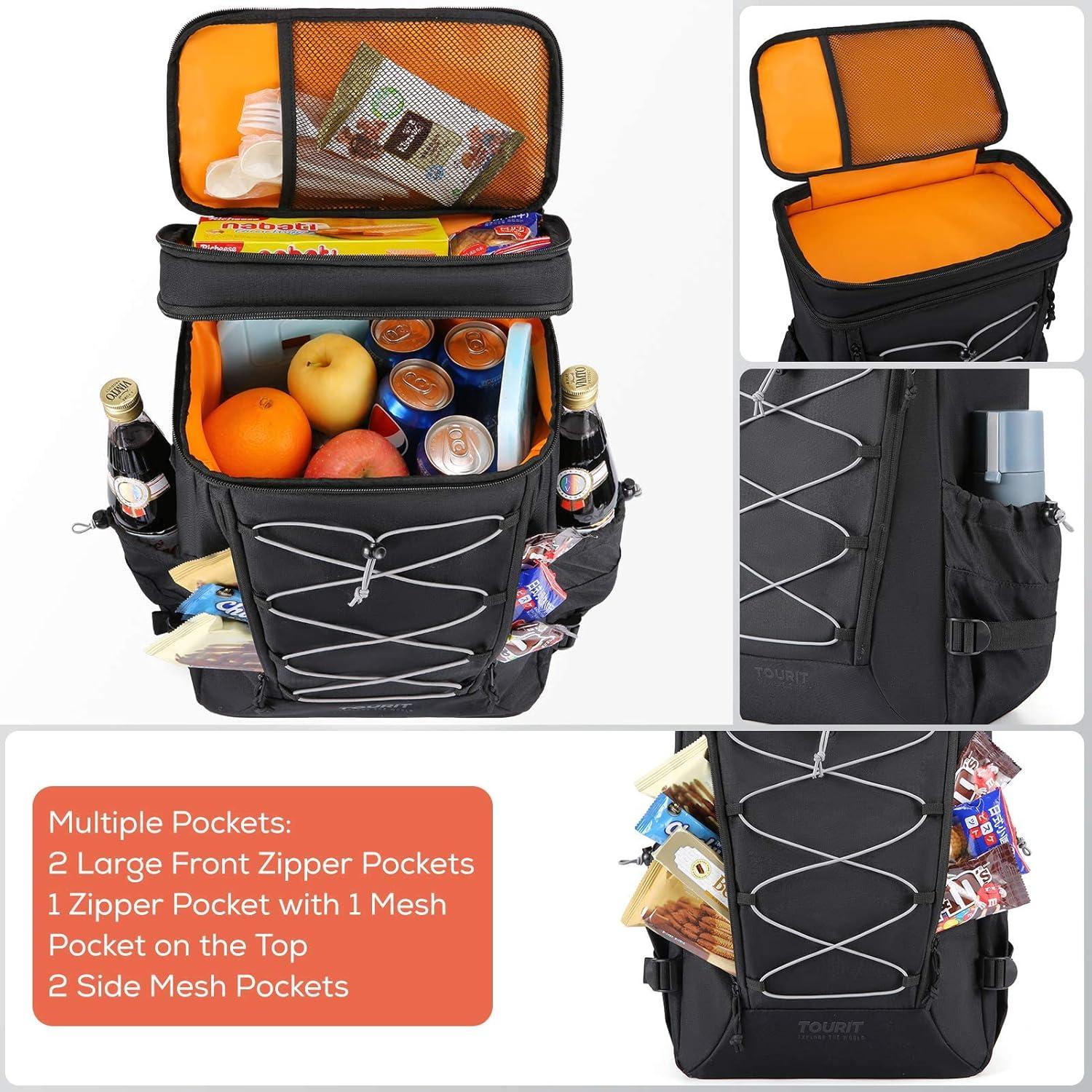 imageTOURIT Backpack Cooler Leakproof Insulated Cooler Backpack Large Capacity Lightweight Soft Cooler Bag for Men Women to Picnics Camping Hiking Beach Park or Day Trips
