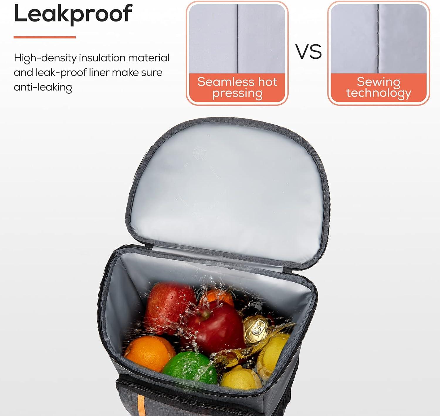 imageTOURIT Cooler Backpack 30 Cans Lightweight Insulated Backpack Cooler LeakProof for Men and WomenDark Grey