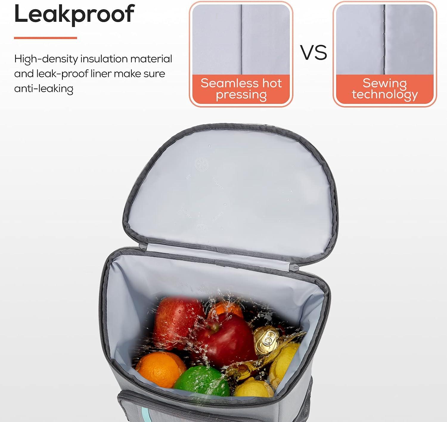 imageTOURIT Cooler Backpack 30 Cans Lightweight Insulated Backpack Cooler LeakProof for Men and WomenGrey