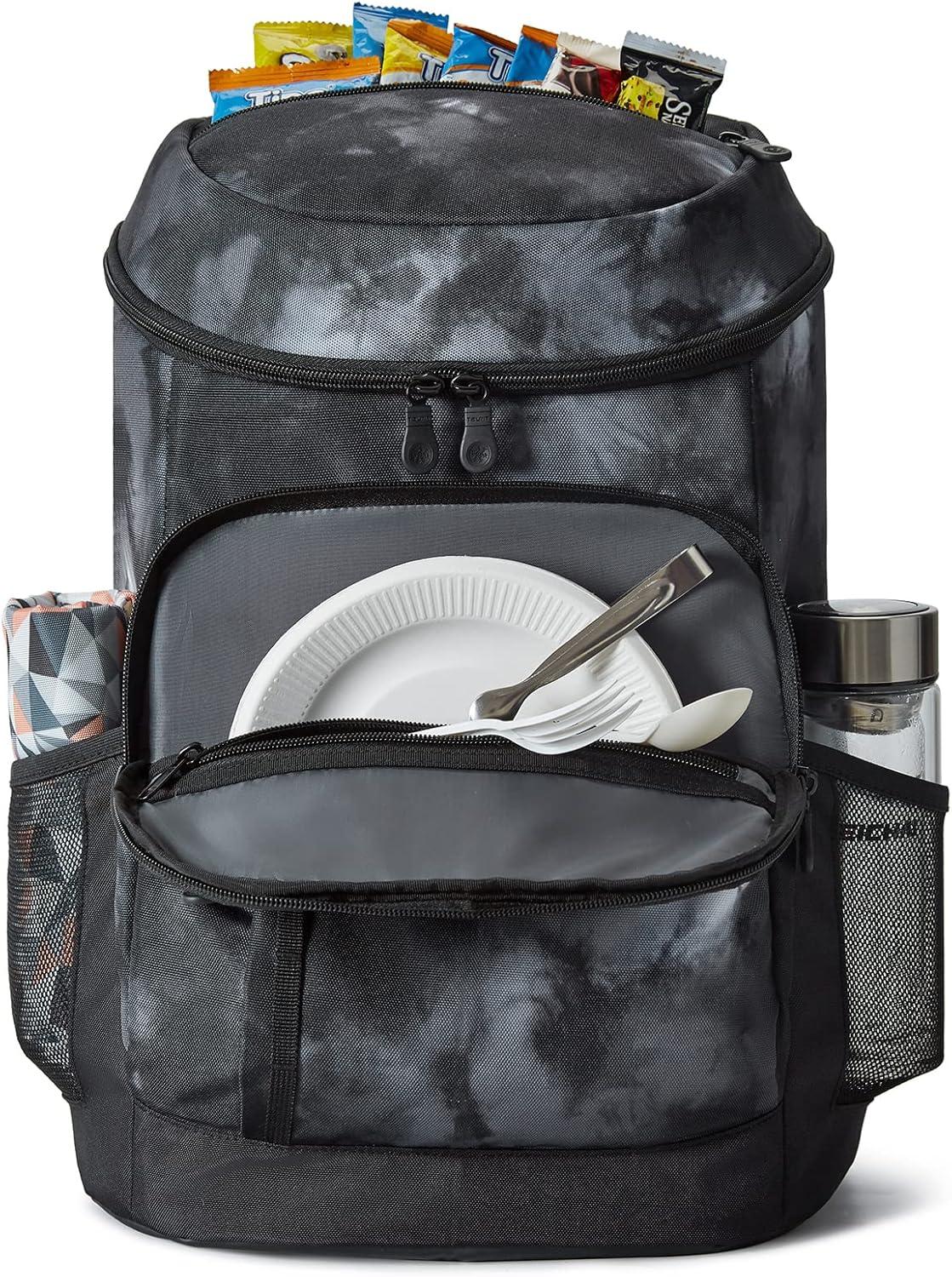 imageTOURIT Cooler Backpack 30 Cans Lightweight Insulated Backpack Cooler LeakProof for Men and WomenTieDyed Black