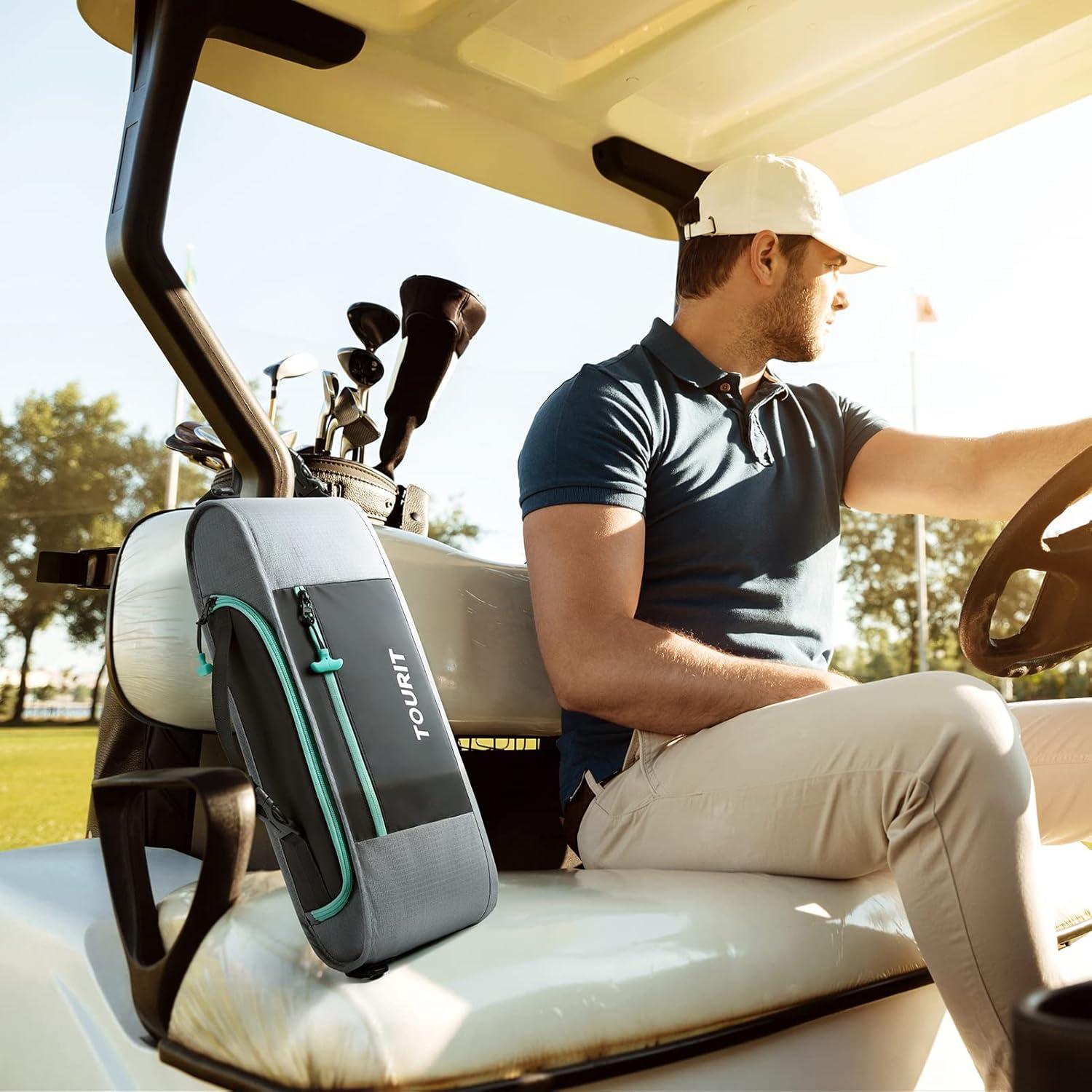 imageTOURIT Cooler Bag  6Can Insulated Sleeve Small Soft Golf Accessories for Men Fits Discreetly in Golf BagGrey