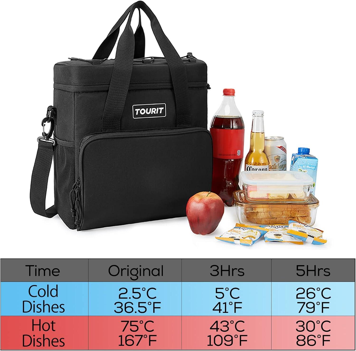 imageTOURIT Cooler Bag 243546Can Insulated Soft Cooler Portable Cooler Bag 1462432L Large Lunch Cooler for Picnic Beach Work Trip01Black