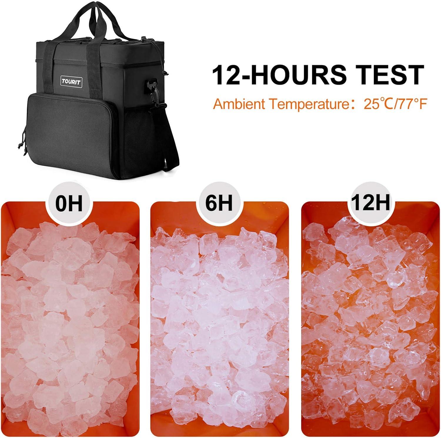 imageTOURIT Cooler Bag 243546Can Insulated Soft Cooler Portable Cooler Bag 1462432L Large Lunch Cooler for Picnic Beach Work Trip01Black