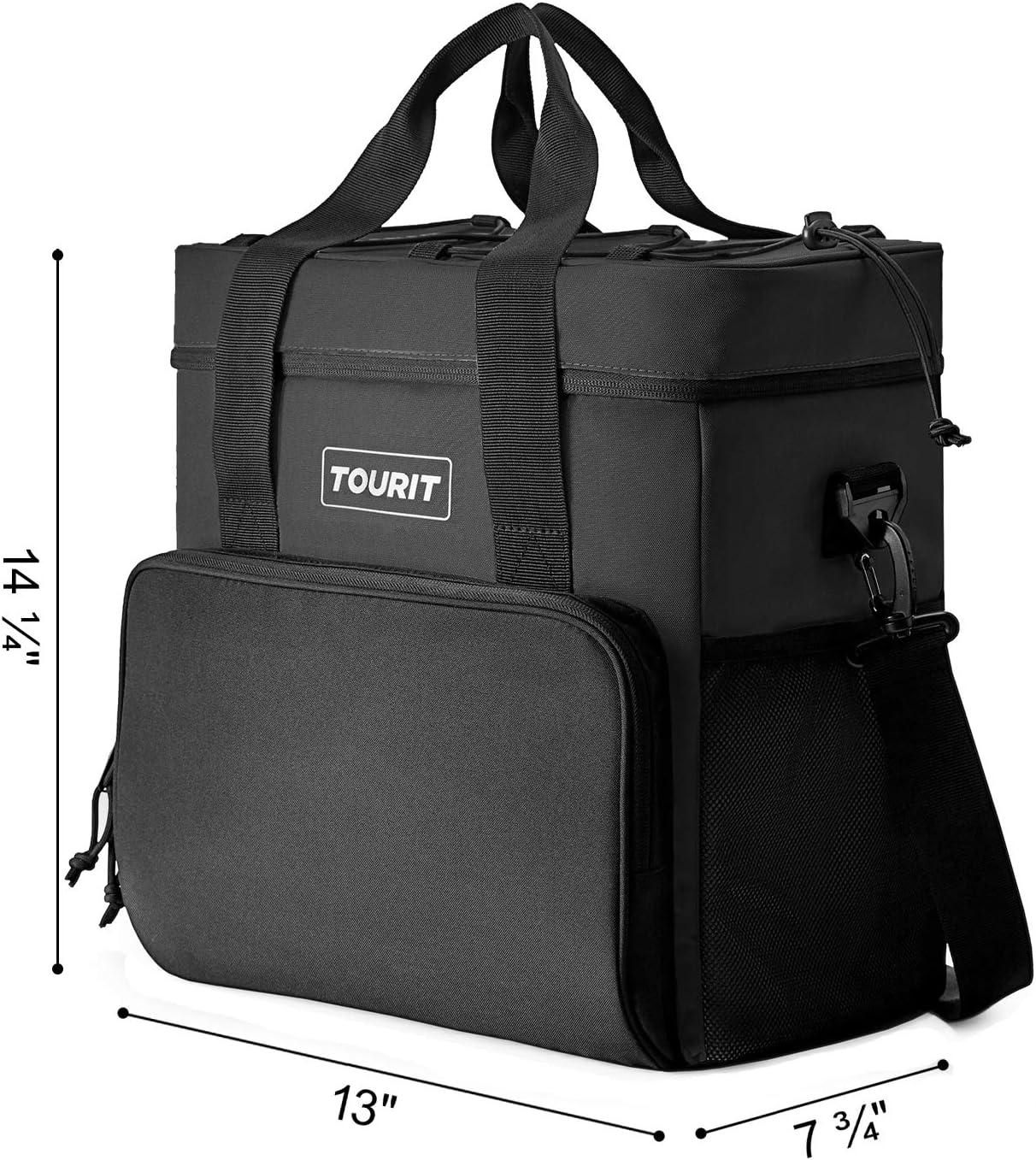 imageTOURIT Cooler Bag 243546Can Insulated Soft Cooler Portable Cooler Bag 1462432L Large Lunch Cooler for Picnic Beach Work Trip01Black
