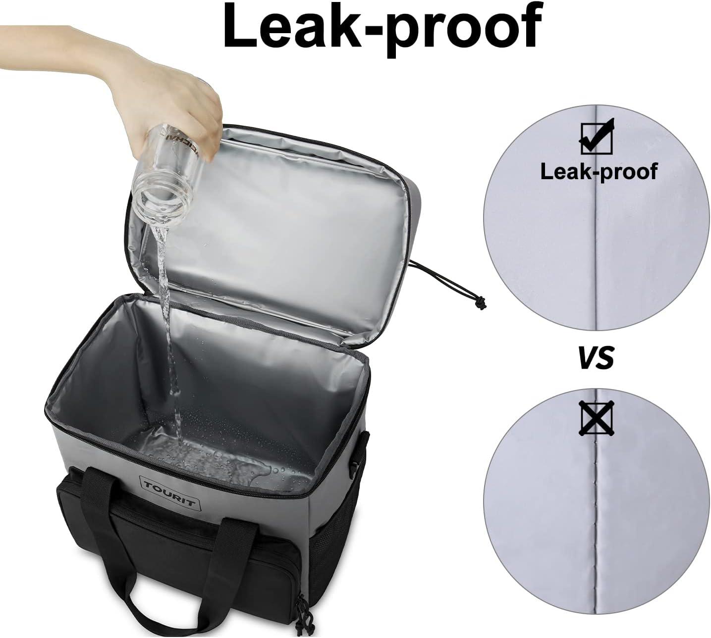 imageTOURIT Cooler Bag 243546Can Insulated Soft Cooler Portable Cooler Bag 1462432L Large Lunch Cooler for Picnic Beach Work Trip02Grey