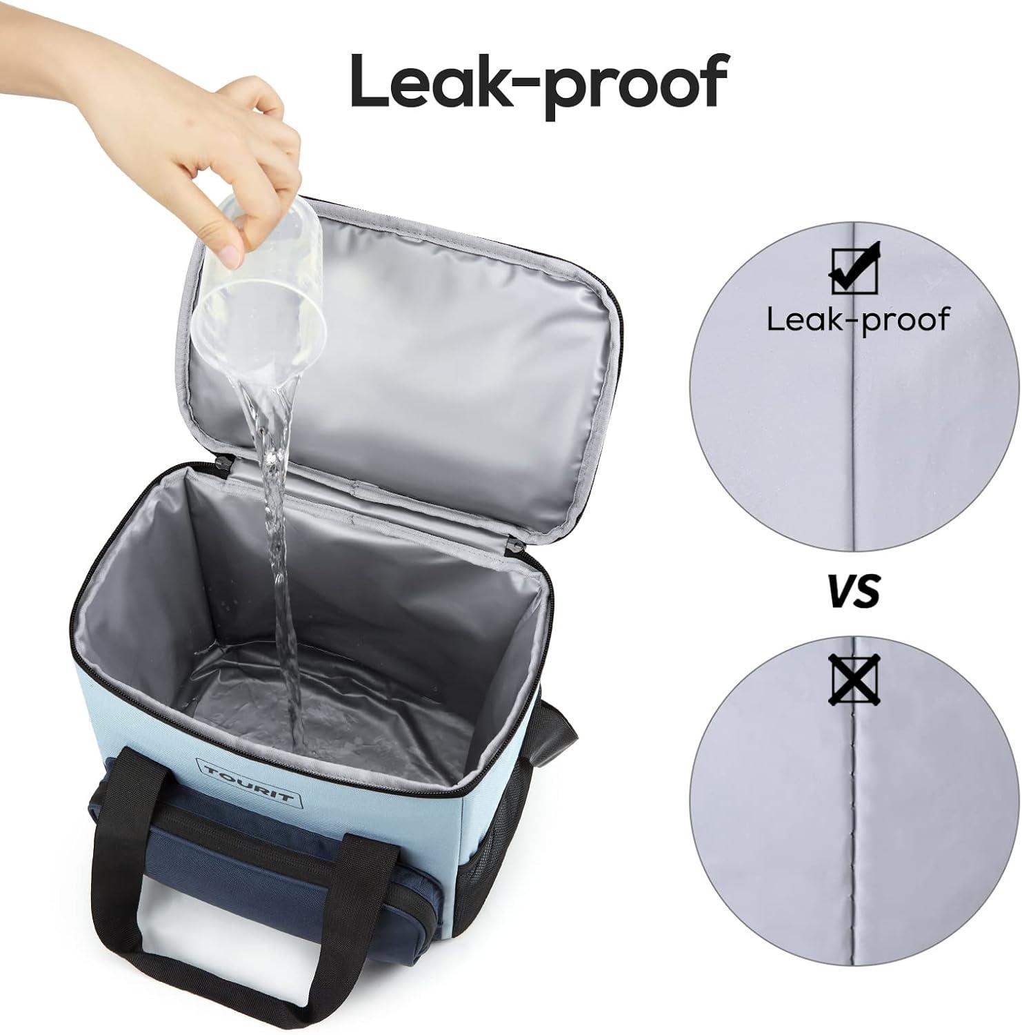 imageTOURIT Cooler Bag 243546Can Insulated Soft Cooler Portable Cooler Bag 1462432L Large Lunch Cooler for Picnic Beach Work Trip04Grey Blue