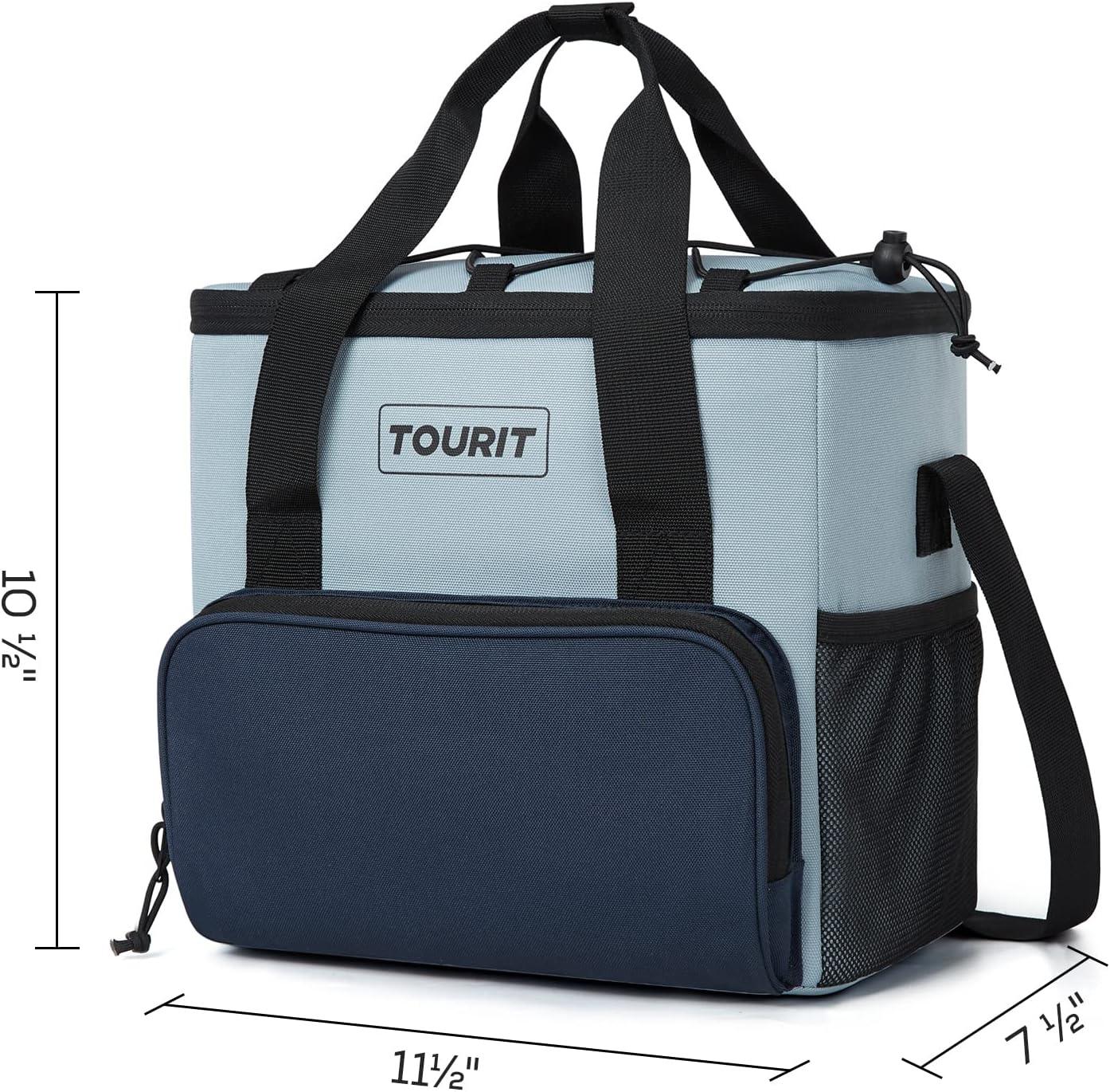 imageTOURIT Cooler Bag 243546Can Insulated Soft Cooler Portable Cooler Bag 1462432L Large Lunch Cooler for Picnic Beach Work Trip04Grey Blue