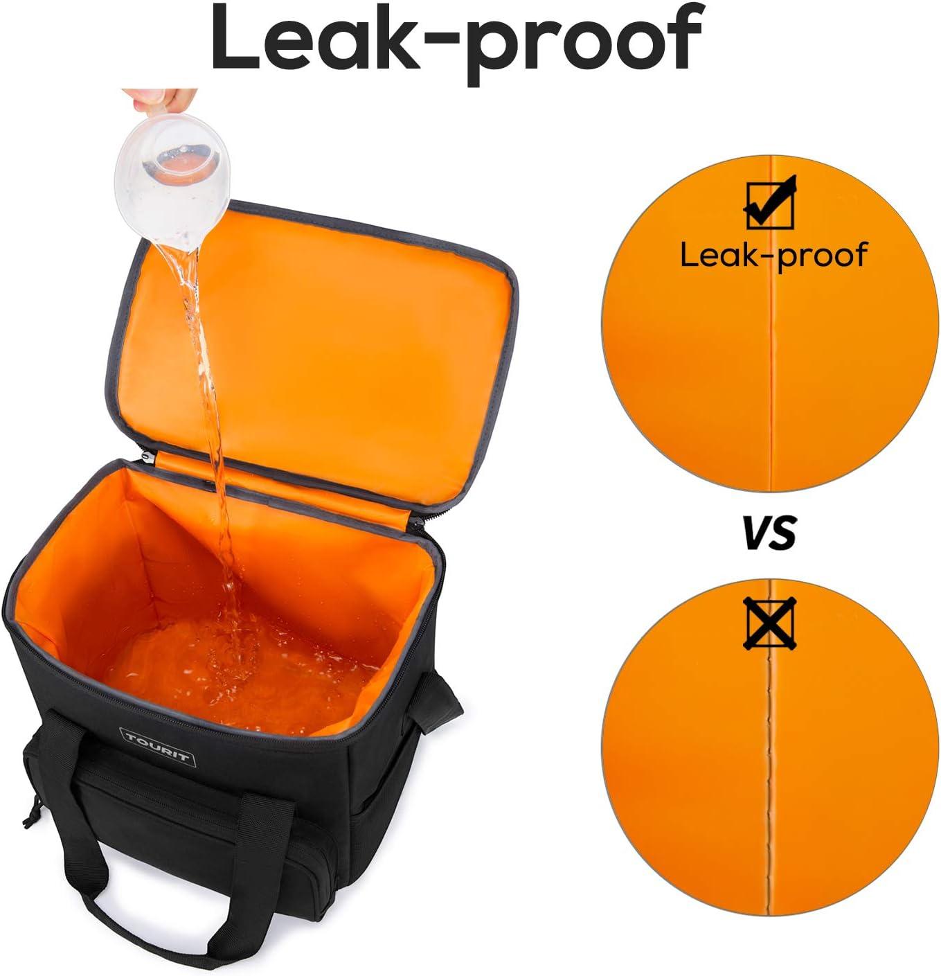 imageTOURIT Cooler Bag 243546Can Insulated Soft Cooler Portable Cooler Bag 1462432L Large Lunch Cooler for Picnic Beach Work TripBlack