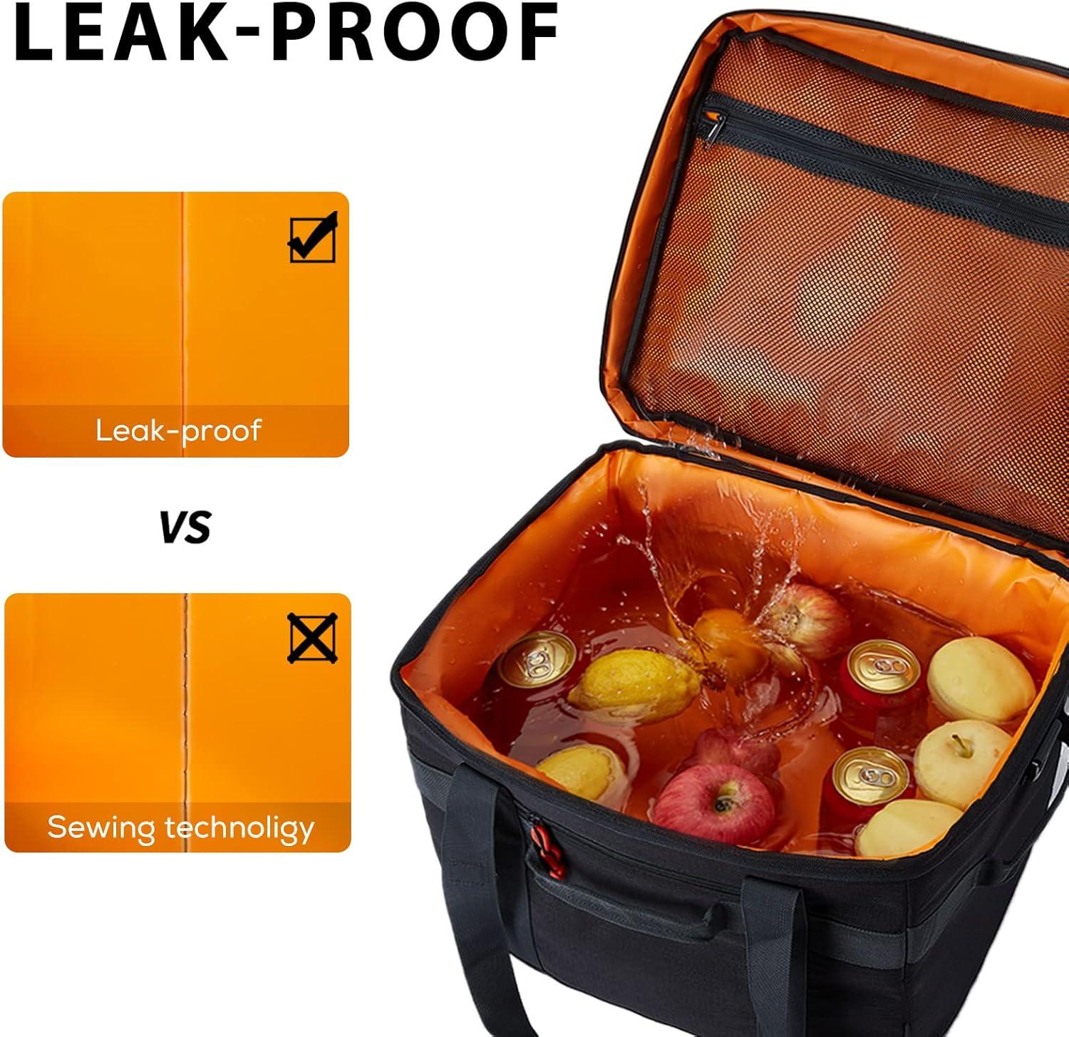 imageTOURIT Cooler Bag 4860 Cans Insulated Soft Cooler Large Collapsible Cooler Bag 3240L Lunch Coolers for Picnic Beach Work TripBlack