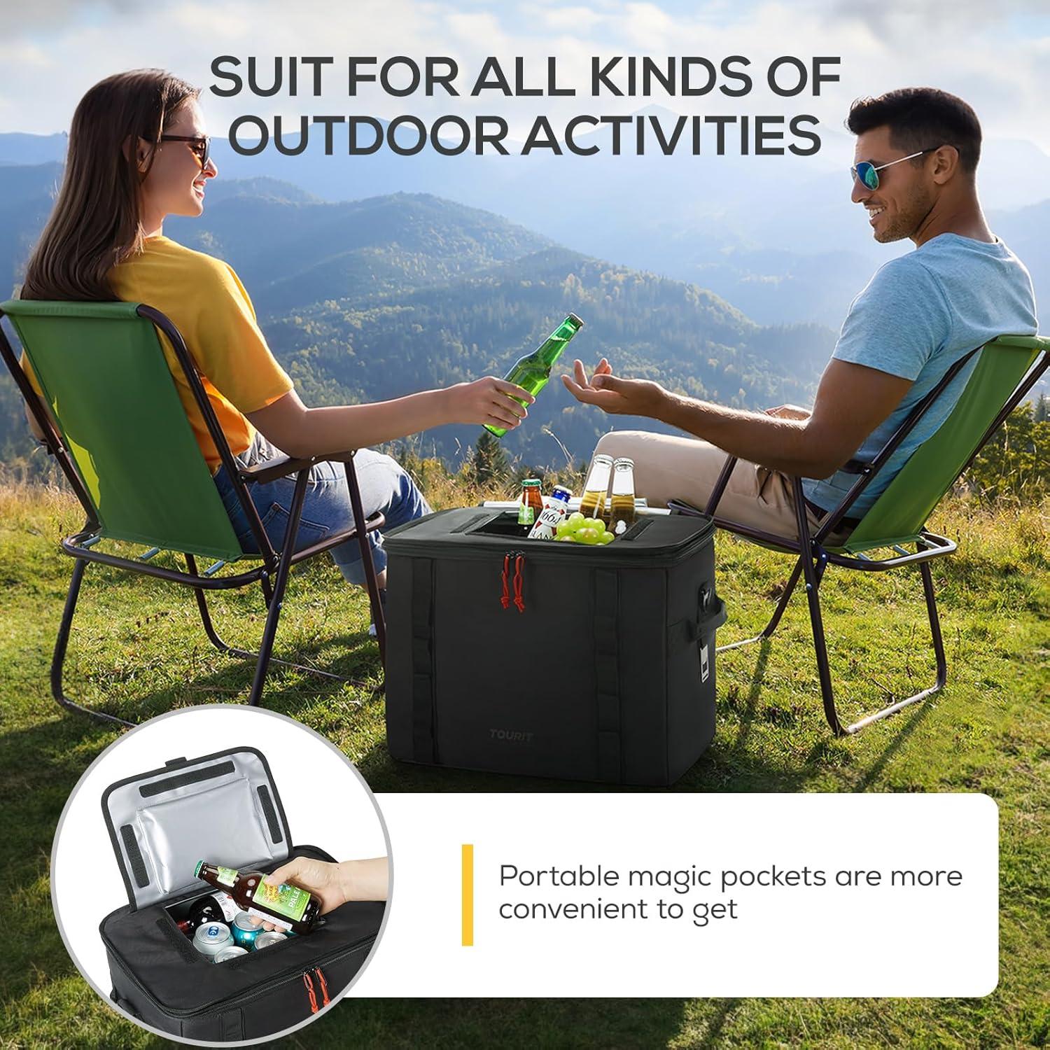 imageTOURIT Cooler Bag 69 Cans Insulated Soft Cooler Large Collapsible Cooler Bag Lunch Coolers for Picnic Beach Work TripDark Blue