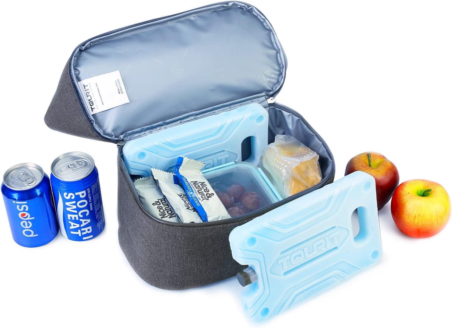 imageTOURIT Ice Pack for Lunch Box875 x 55Reusable Long Lasting for Lunch and Cooler BagCamping Beach Picnics Fishing and More2 PackBlue