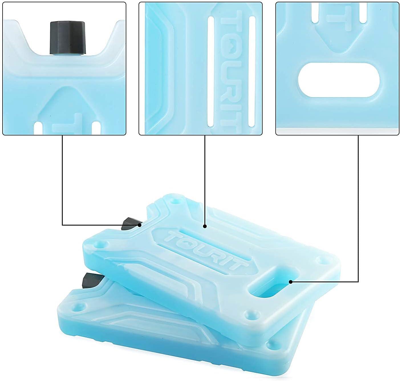 imageTOURIT Ice Pack for Lunch Box875 x 55Reusable Long Lasting for Lunch and Cooler BagCamping Beach Picnics Fishing and More2 PackBlue