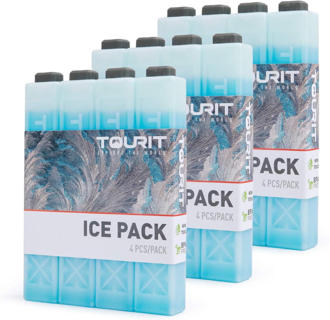 imageTOURIT Ice Packs for Coolers Reusable Long Lasting Freezer Packs for Lunch BagsBoxes Cooler BackpackBlue