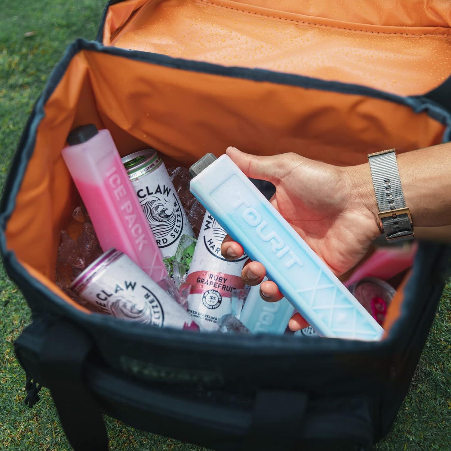 imageTOURIT Ice Packs for Coolers Reusable Long Lasting Freezer Packs for Lunch BagsBoxes Cooler BackpackBlue