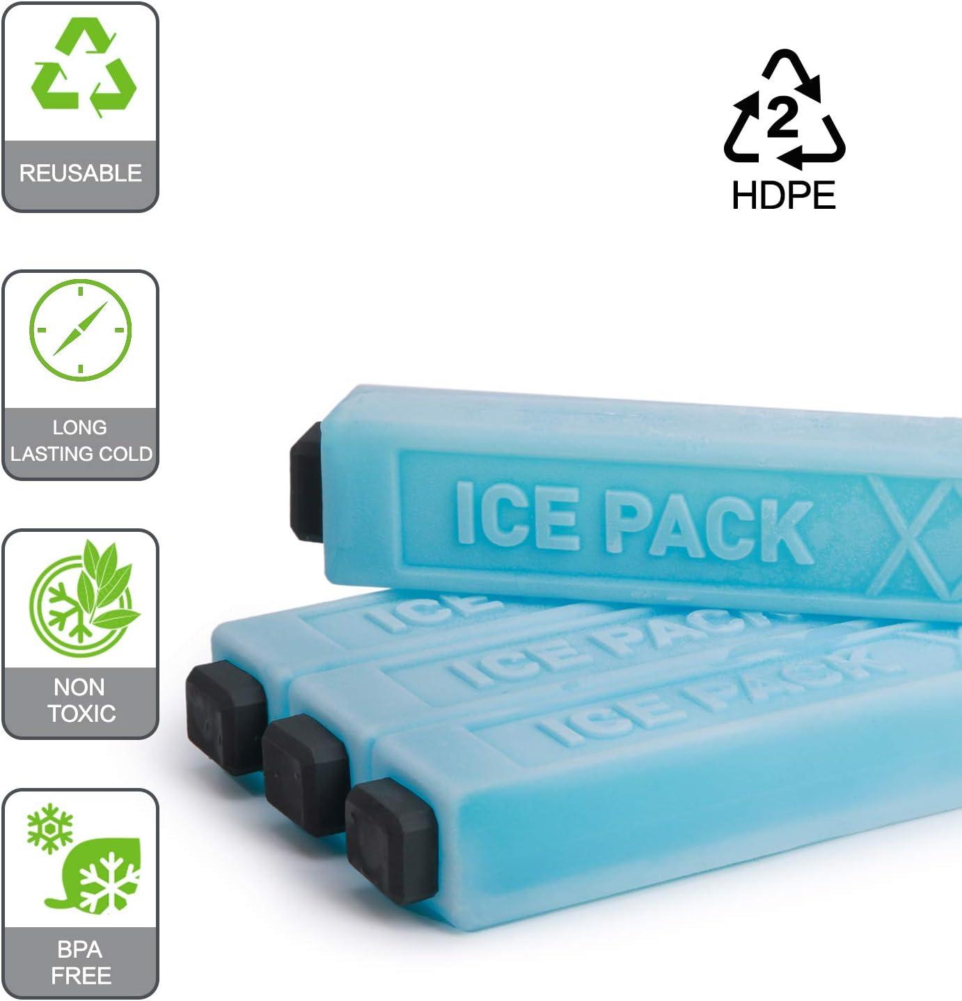 imageTOURIT Ice Packs for Coolers Reusable Long Lasting Freezer Packs for Lunch BagsBoxes Cooler BackpackBlue