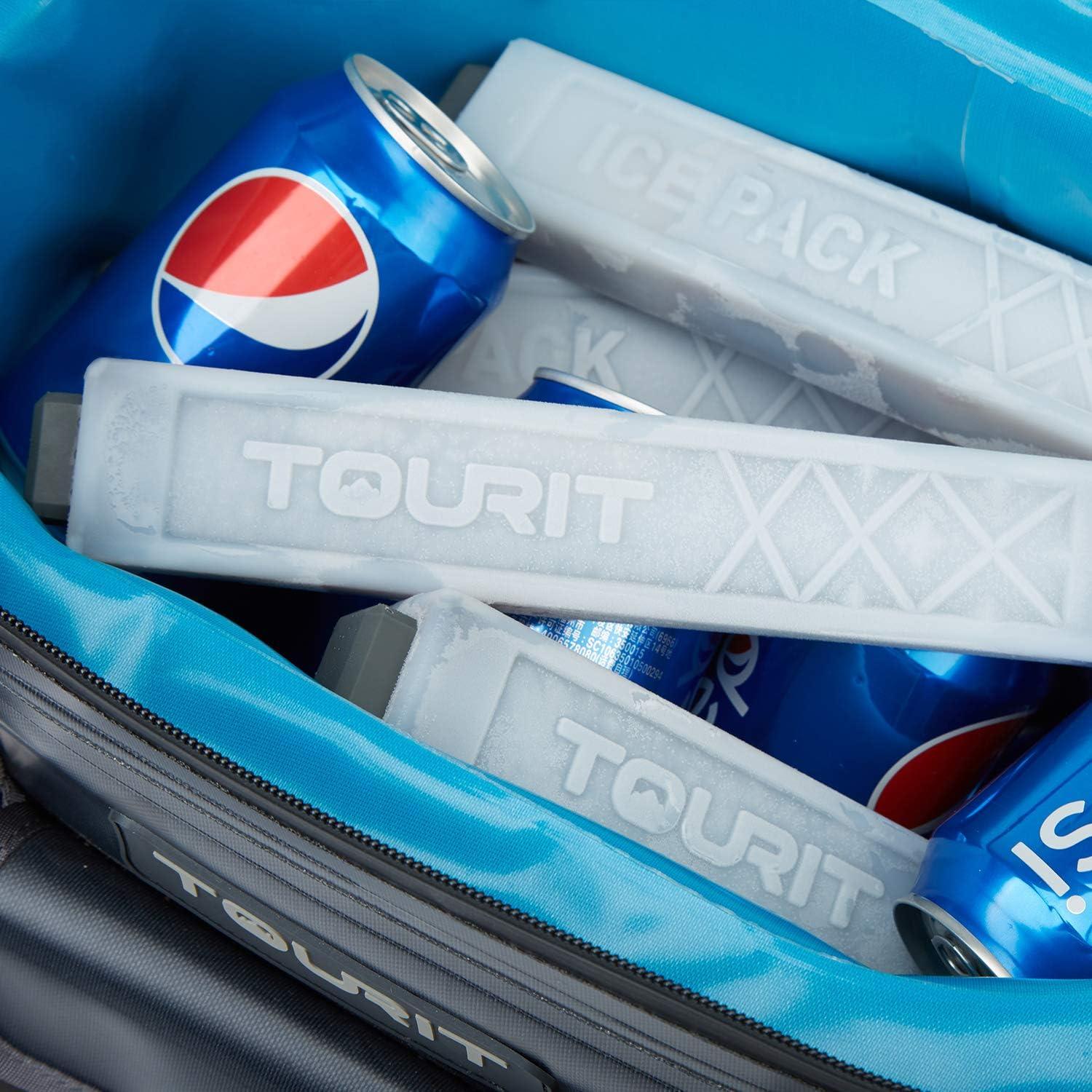 imageTOURIT Ice Packs for Coolers Reusable Long Lasting Freezer Packs for Lunch BagsBoxes Cooler BackpackGray