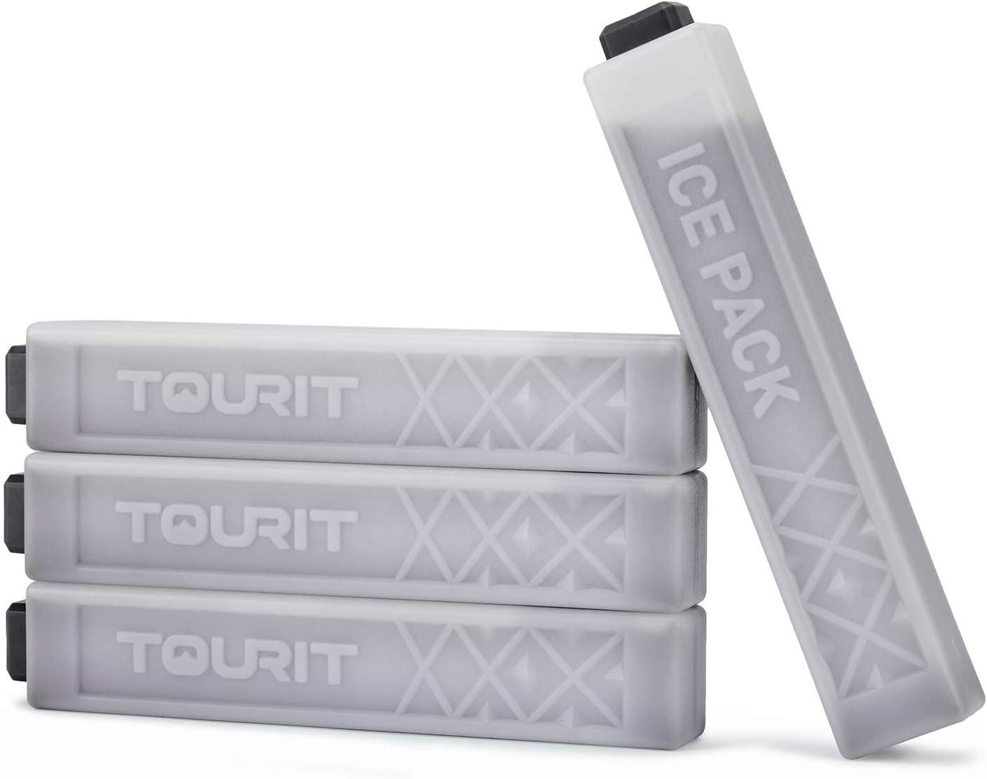 imageTOURIT Ice Packs for Coolers Reusable Long Lasting Freezer Packs for Lunch BagsBoxes Cooler BackpackGray
