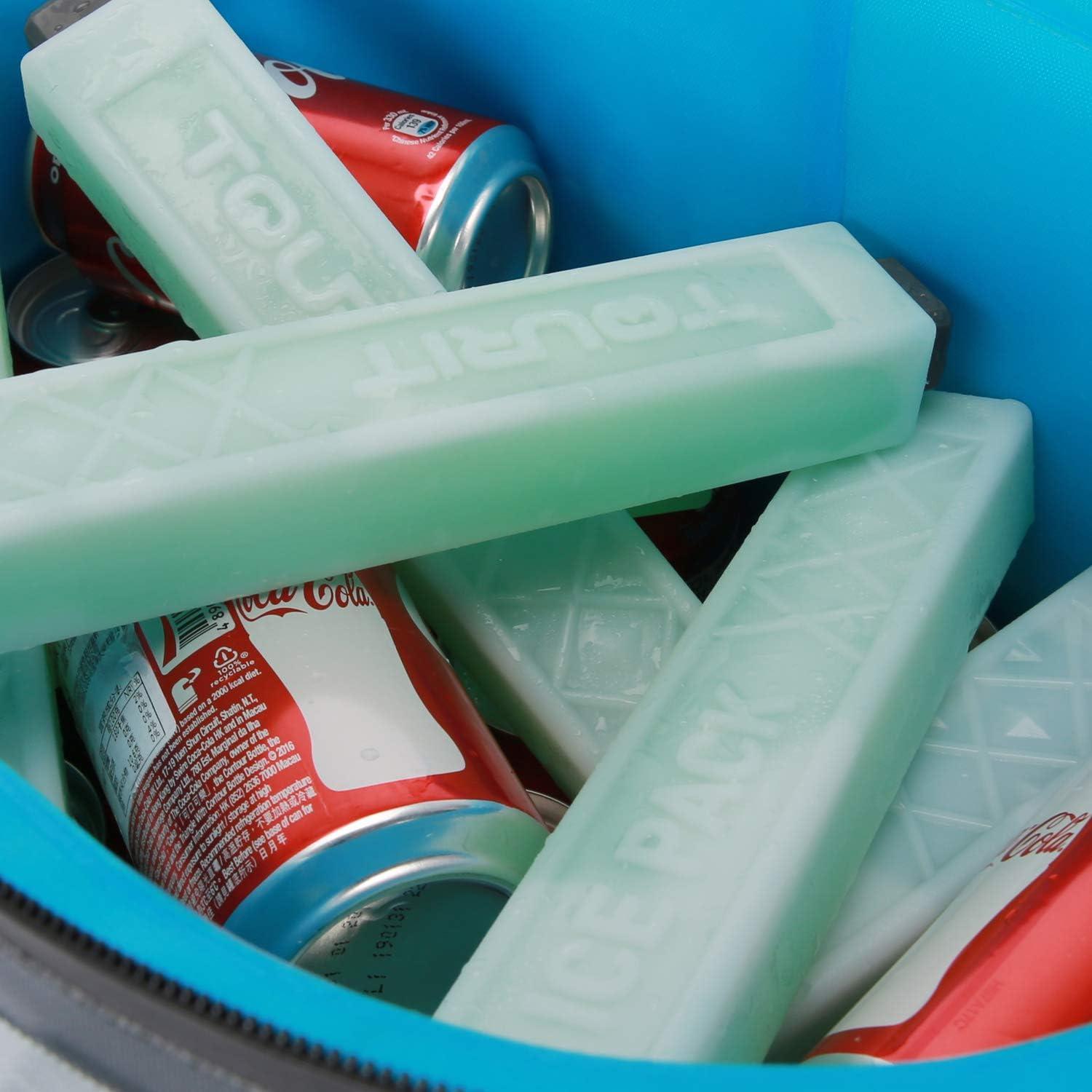 imageTOURIT Ice Packs for Coolers Reusable Long Lasting Freezer Packs for Lunch BagsBoxes Cooler BackpackGreen