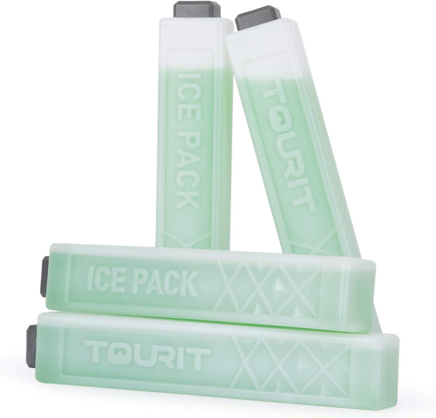 imageTOURIT Ice Packs for Coolers Reusable Long Lasting Freezer Packs for Lunch BagsBoxes Cooler BackpackGreen