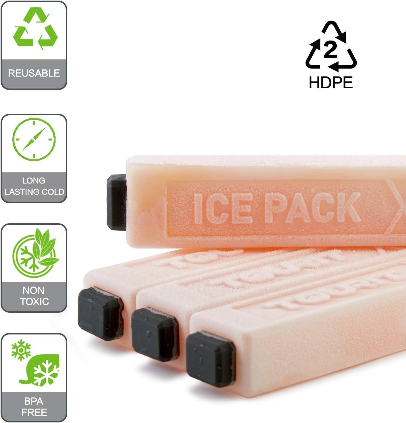 imageTOURIT Ice Packs for Coolers Reusable Long Lasting Freezer Packs for Lunch BagsBoxes Cooler BackpackLime