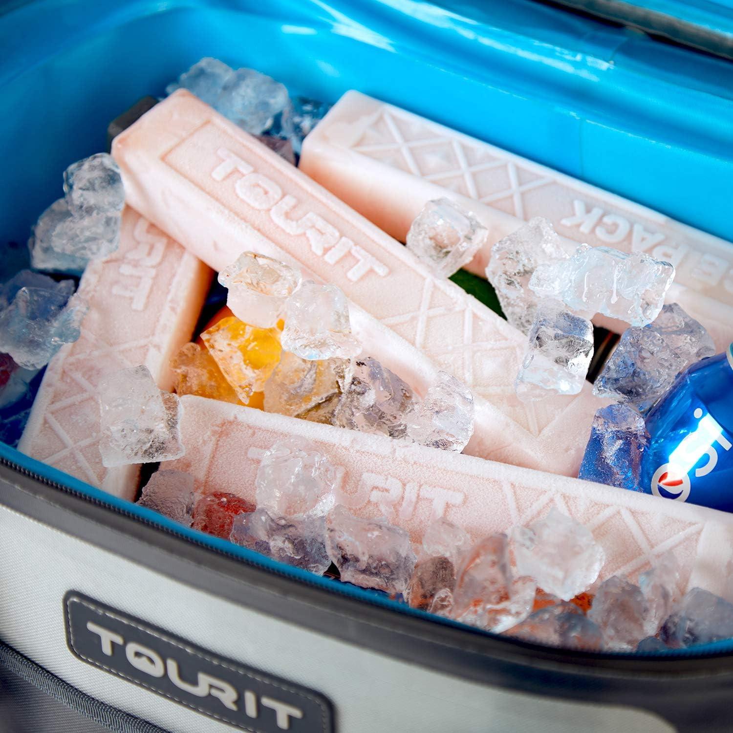 imageTOURIT Ice Packs for Coolers Reusable Long Lasting Freezer Packs for Lunch BagsBoxes Cooler BackpackLime