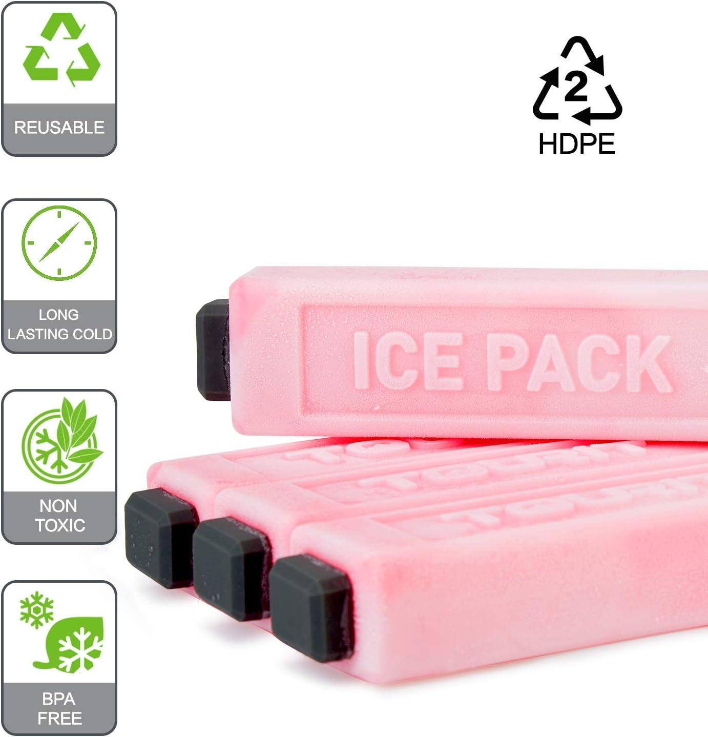 imageTOURIT Ice Packs for Coolers Reusable Long Lasting Freezer Packs for Lunch BagsBoxes Cooler BackpackRed