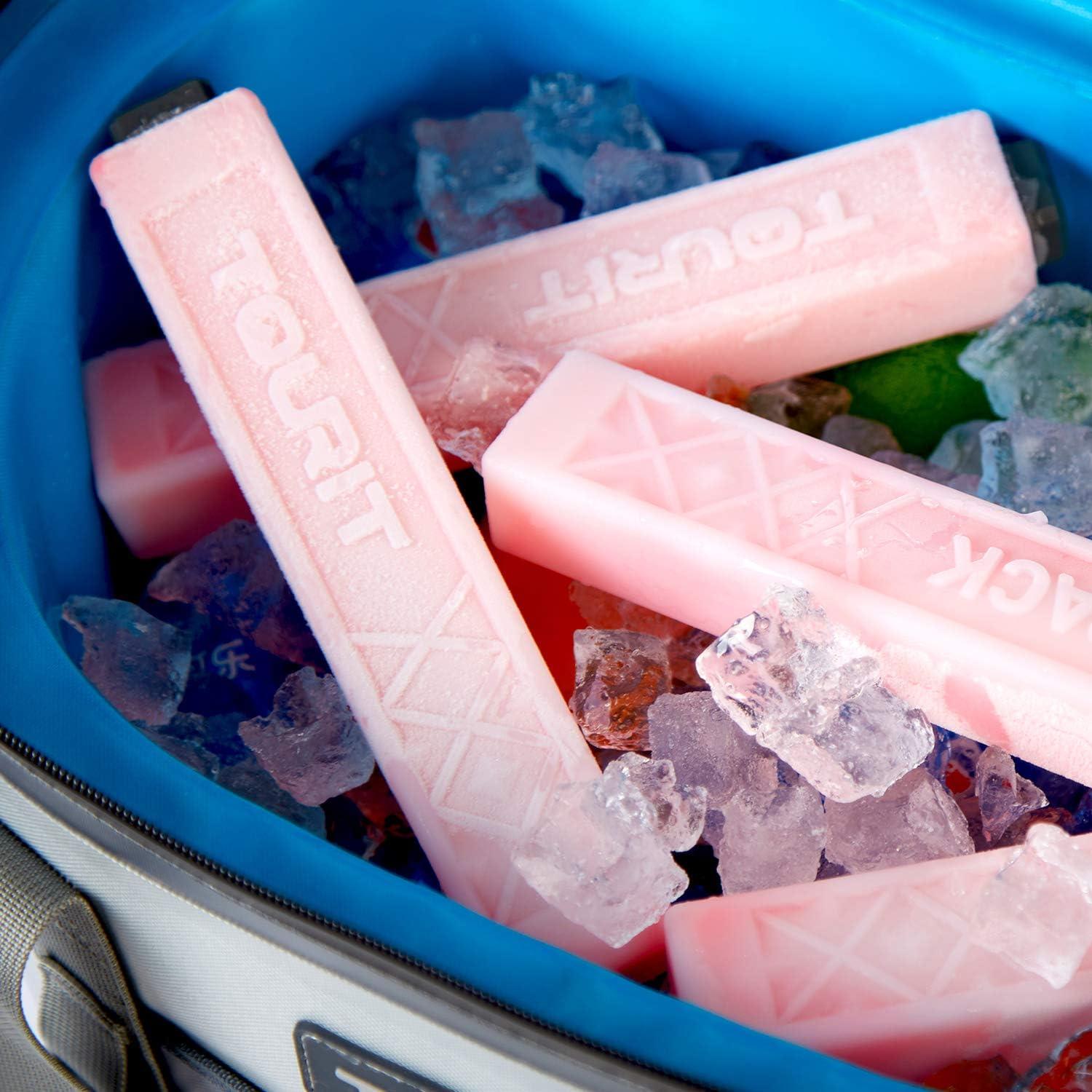 imageTOURIT Ice Packs for Coolers Reusable Long Lasting Freezer Packs for Lunch BagsBoxes Cooler BackpackRed