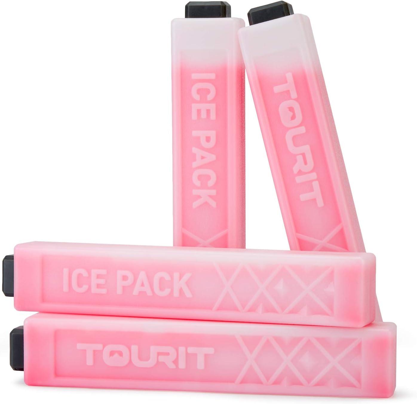 imageTOURIT Ice Packs for Coolers Reusable Long Lasting Freezer Packs for Lunch BagsBoxes Cooler BackpackRed