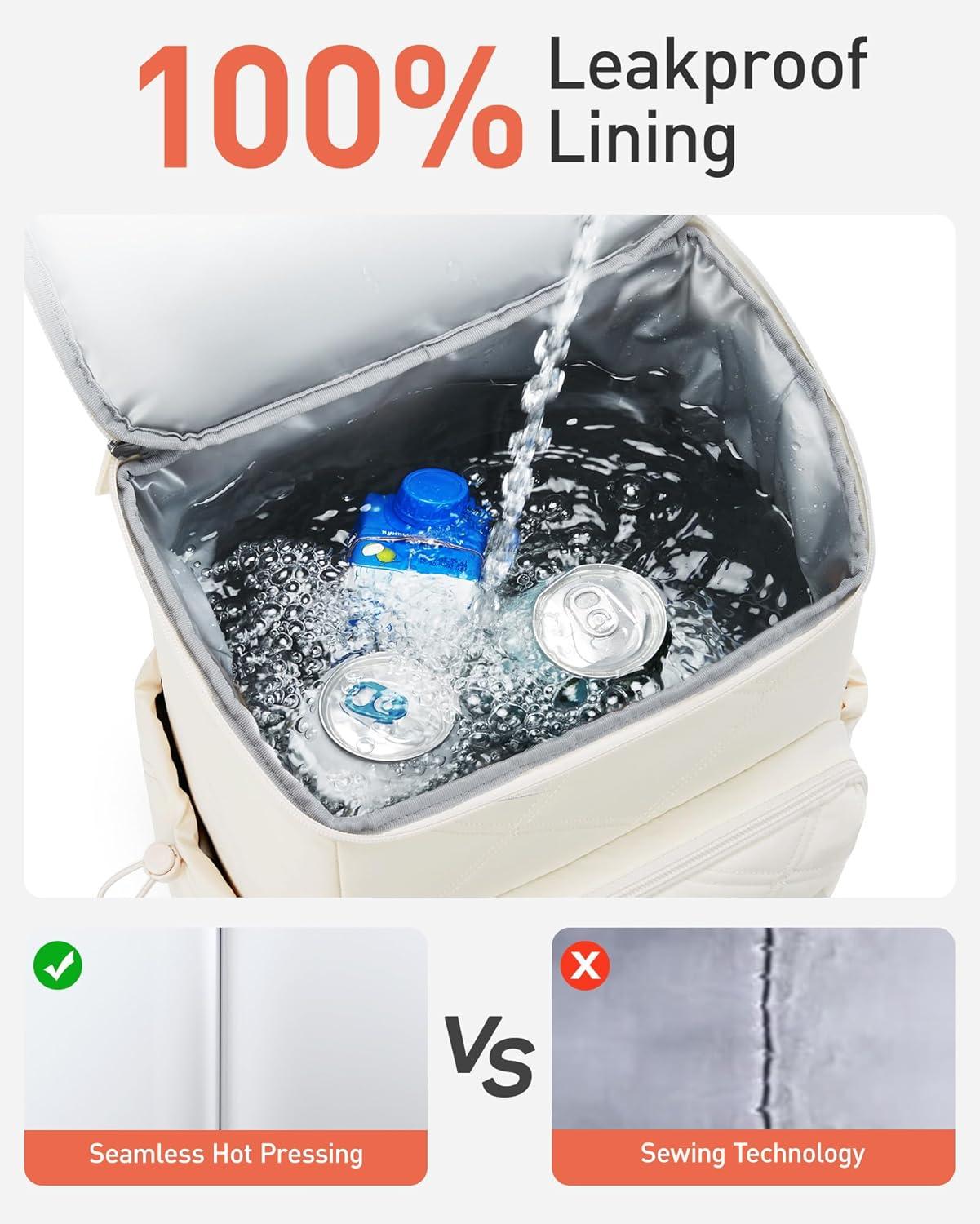 imageTOURIT Insulated Backpack Cooler 30 Cans Waterproof Leakproof Soft Cooler Bag Beach Travel Picnic Camping