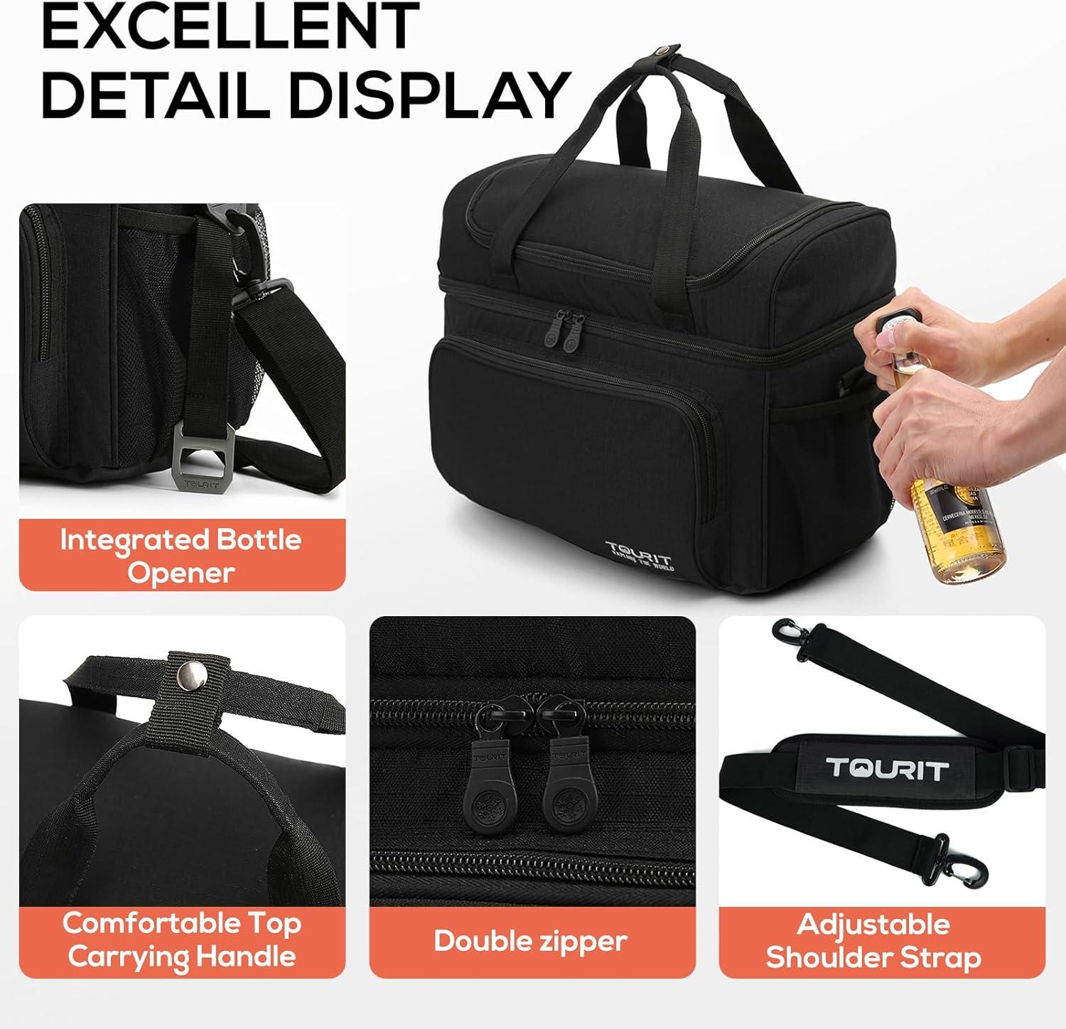 imageTOURIT Insulated Cooler Bag 3036Can Soft Sided Lunch Cooler 2228L for Men Women to Travel Picnic Camping Beach Work