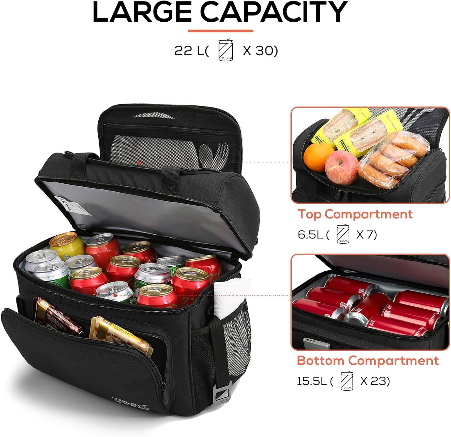 imageTOURIT Insulated Cooler Bag 3036Can Soft Sided Lunch Cooler 2228L for Men Women to Travel Picnic Camping Beach Work