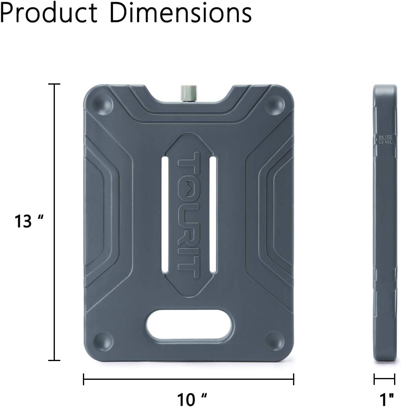 imageTOURIT Long Lasting Large Ice Pack for Coolers Reusable Ice Block for Lunch Box Refreezable Cooler Packs for Camping Beach Picnics Fishing and MoreGrey 1 Pack