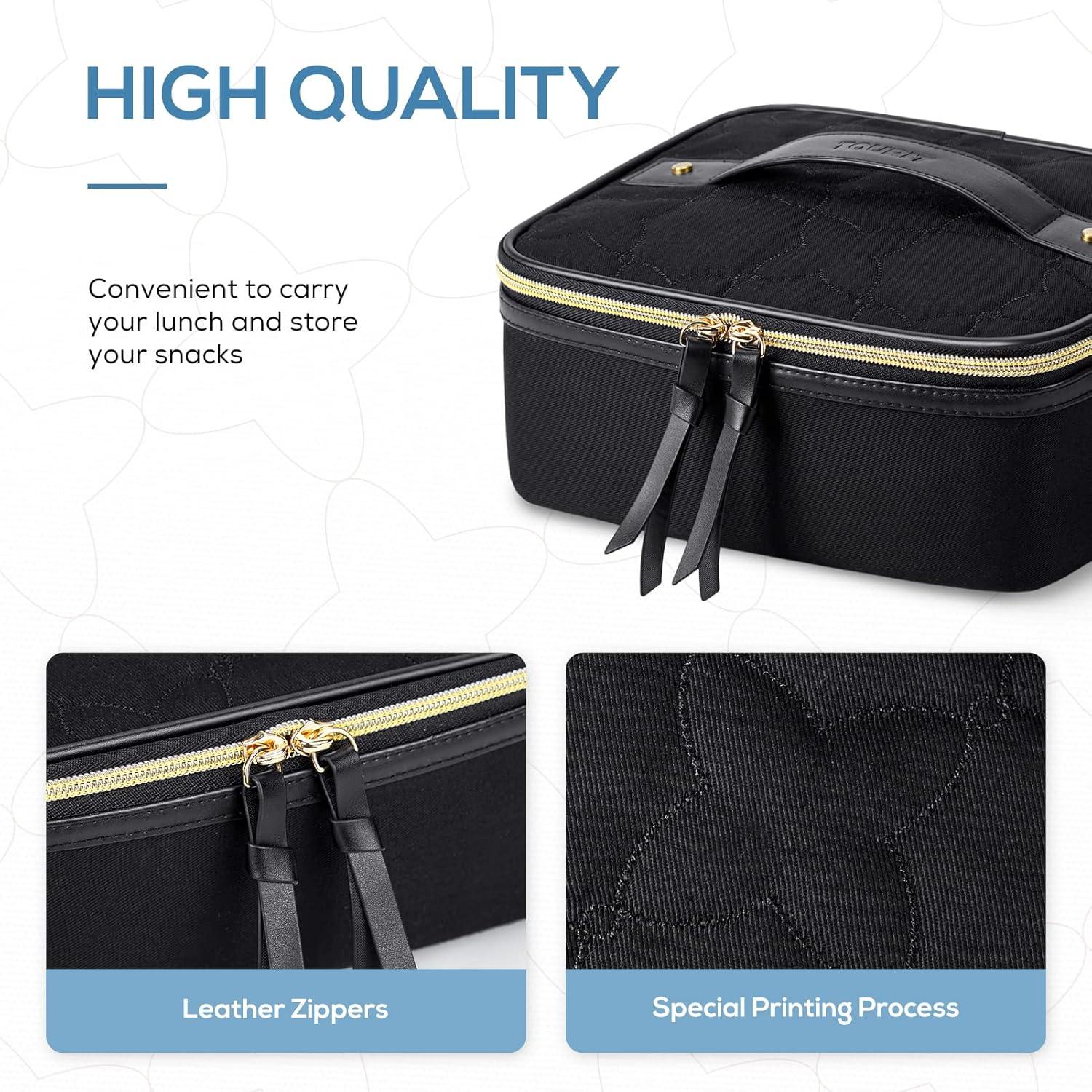 imageTOURIT Lunch Bag Women Insulated Portable Food Containers Small Lunch Box for Office Work PicnicBlack