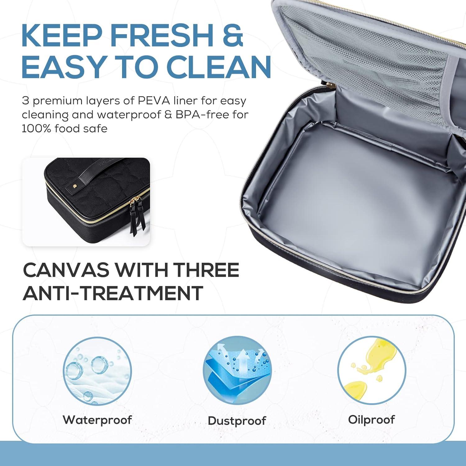 imageTOURIT Lunch Bag Women Insulated Portable Food Containers Small Lunch Box for Office Work PicnicBlack