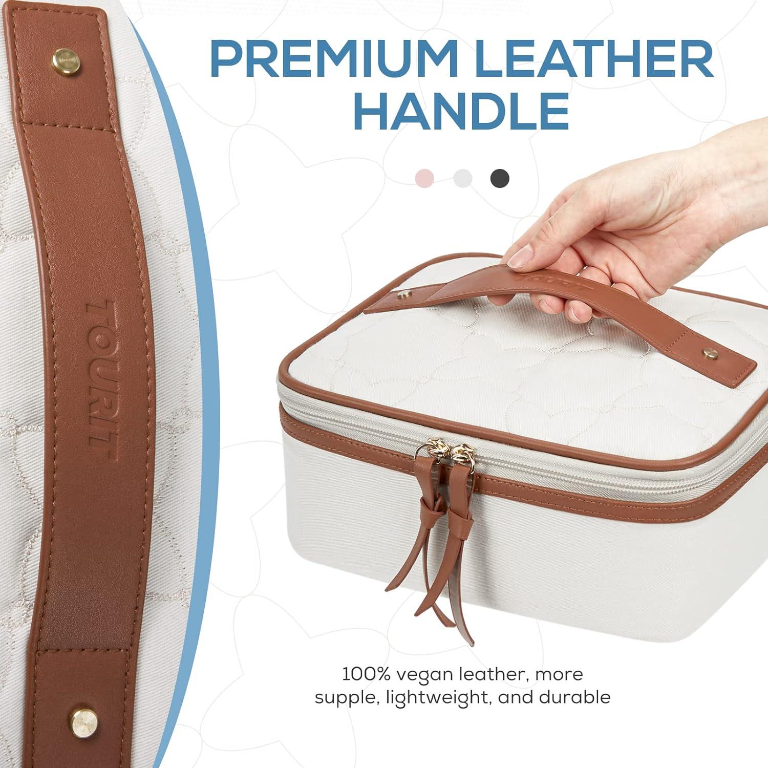 imageTOURIT Lunch Bag Women Insulated Portable Food Containers Small Lunch Box for Office Work PicnicBrownBeige
