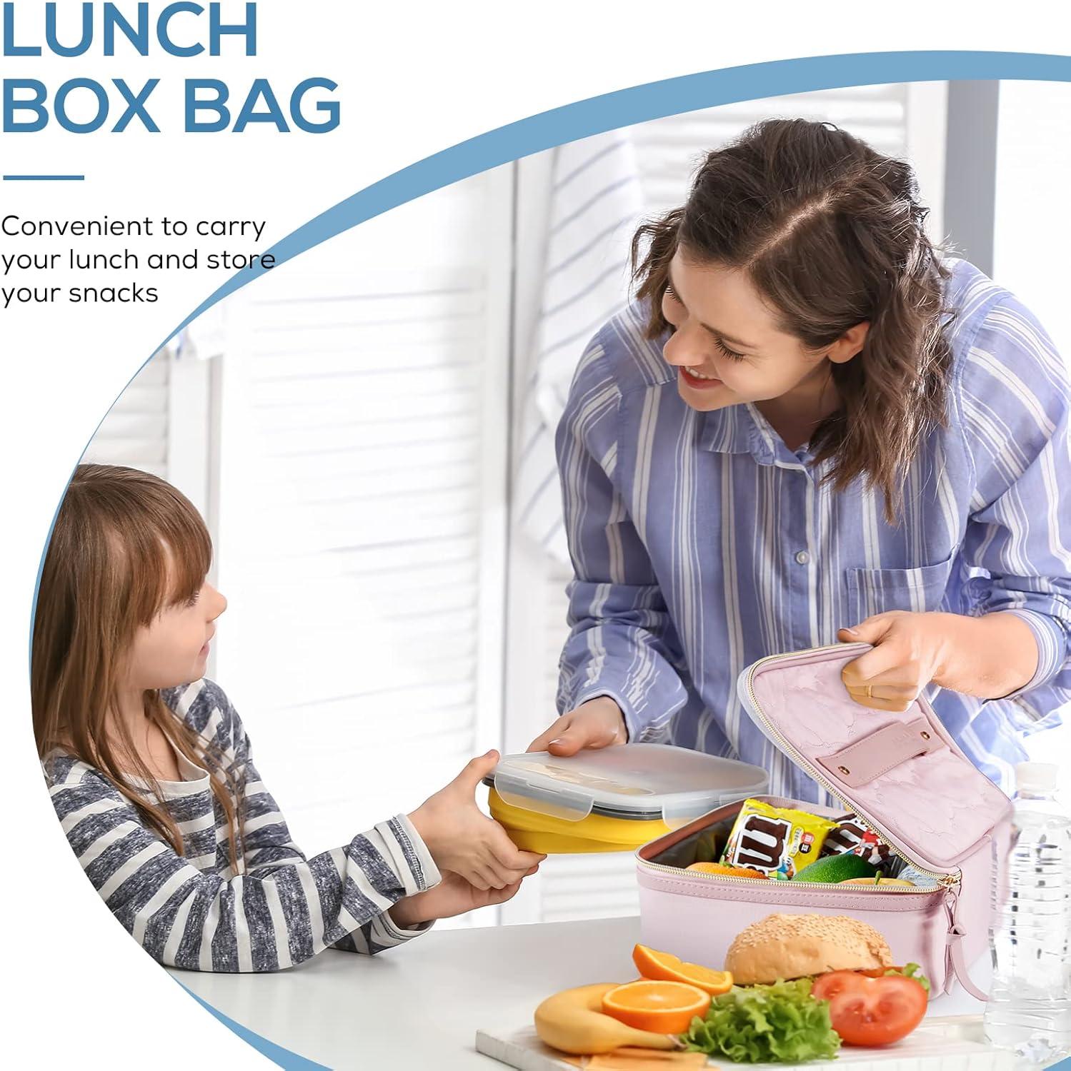 imageTOURIT Lunch Bag Women Insulated Portable Food Containers Small Lunch Box for Office Work PicnicPink