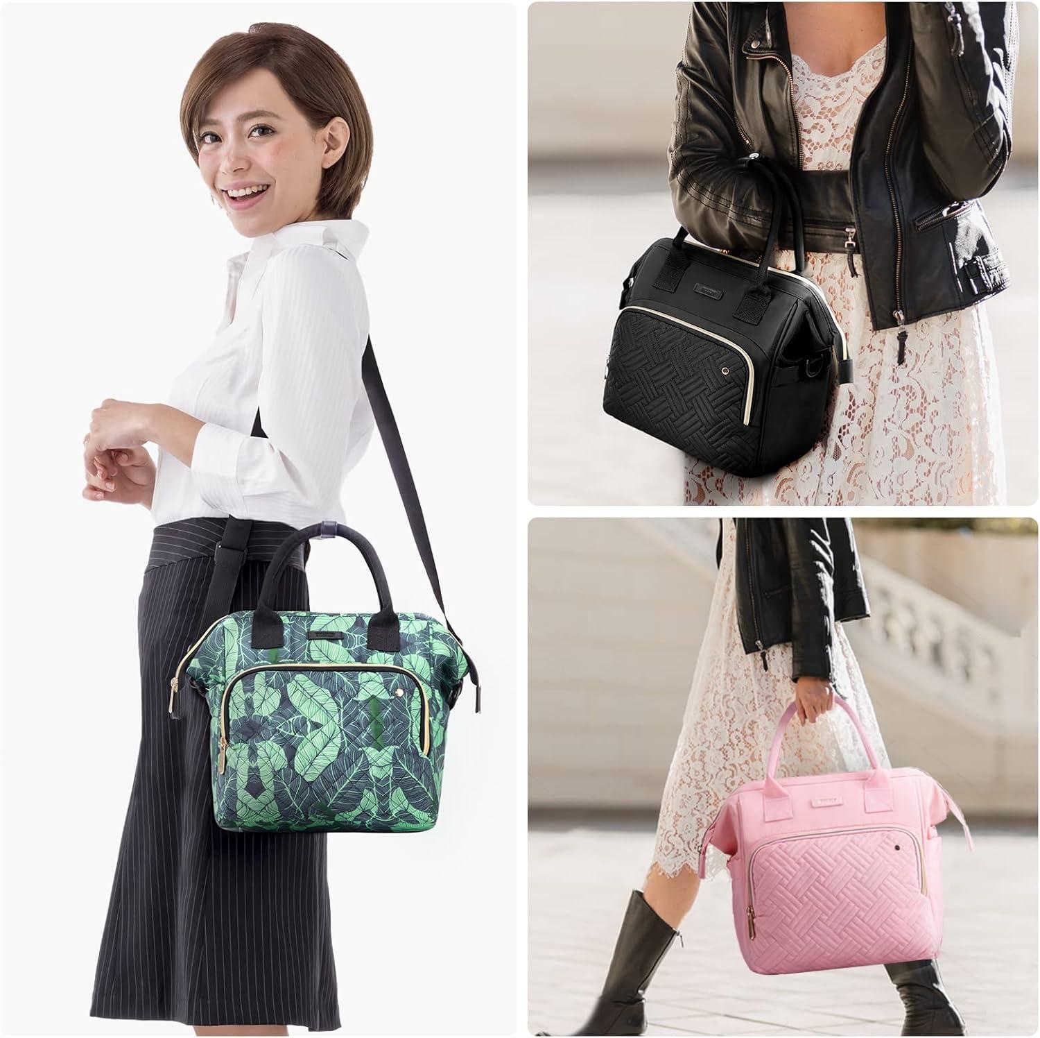 imageTOURIT Lunch Bag Women Large Insulated Lunch Box Portable Cooler Tote for Women Men Work Picnic BlackBlack