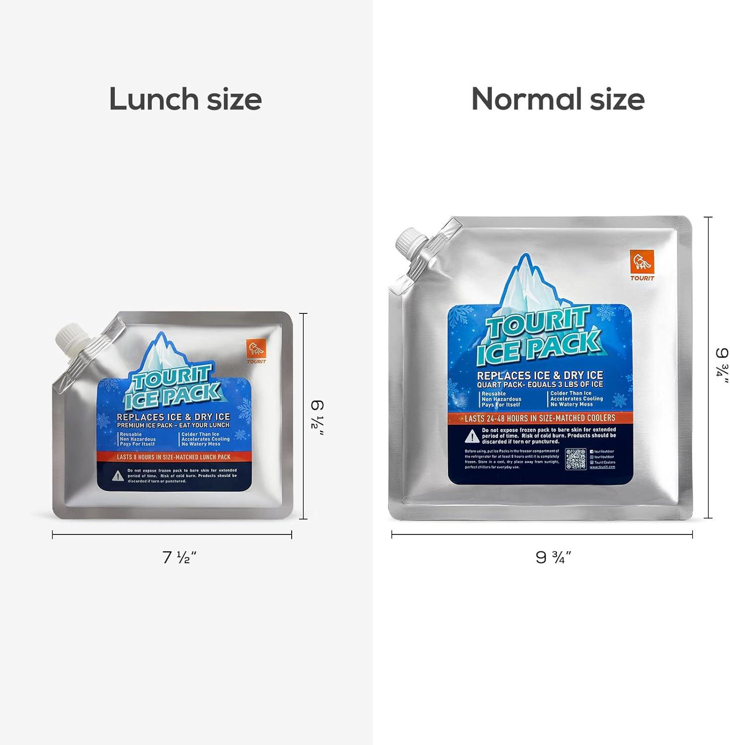 imageTOURIT Reusable Ice Pack for Coolers Long Lasting Cooler Ice Packs for Cooler Bag Lunch BagsBoxes Cooler Backpacks Freezer Packs for Coolers01 5 Pack Lunch Box Size