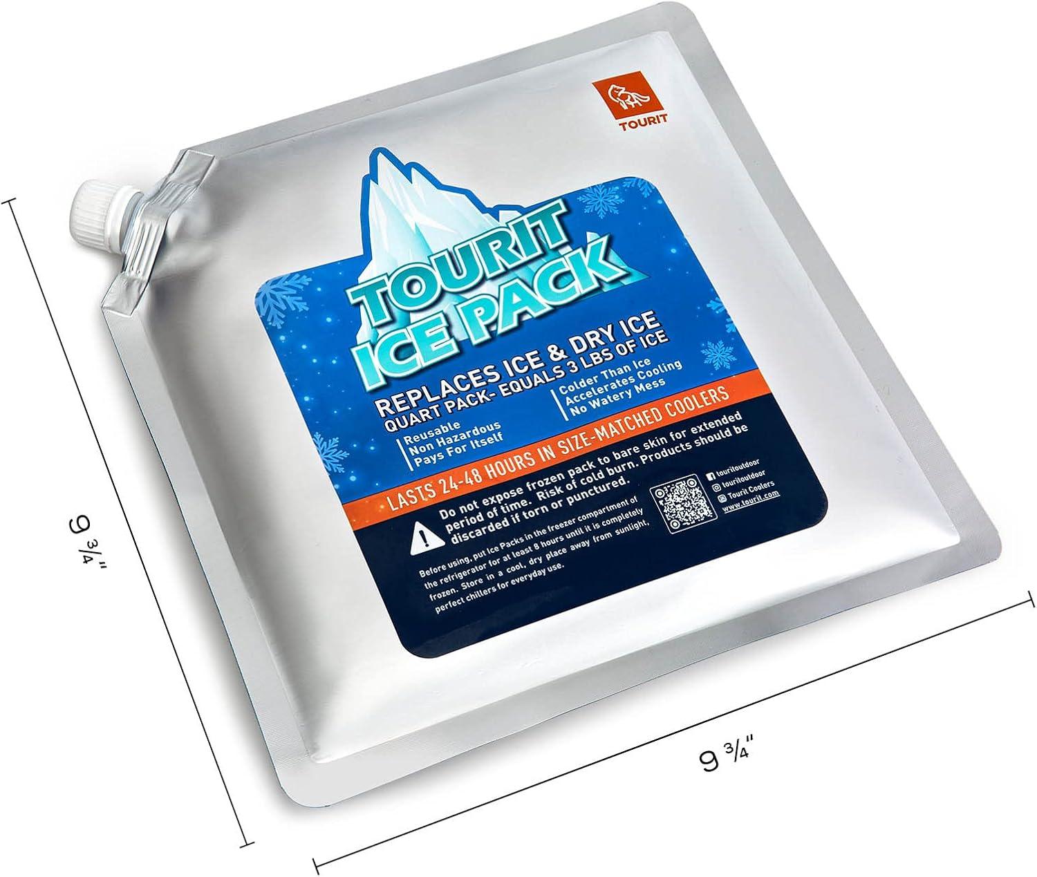 imageTOURIT Reusable Ice Pack for Coolers Long Lasting Cooler Ice Packs for Cooler Bag Lunch BagsBoxes Cooler Backpacks Freezer Packs for Coolers03 3 Pack Normal Size