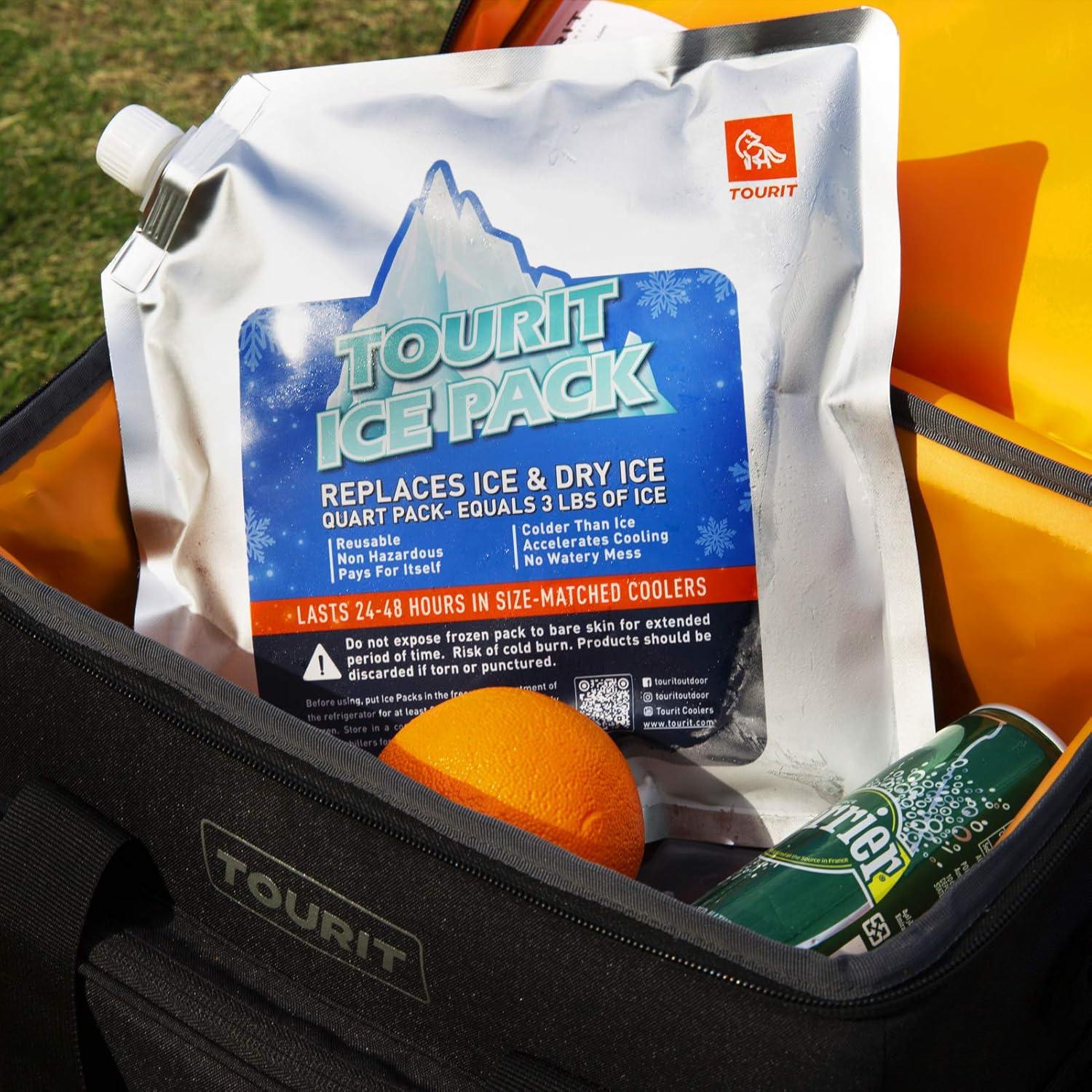 imageTOURIT Reusable Ice Pack for Coolers Long Lasting Cooler Ice Packs for Cooler Bag Lunch BagsBoxes Cooler Backpacks Freezer Packs for Coolers03 3 Pack Normal Size