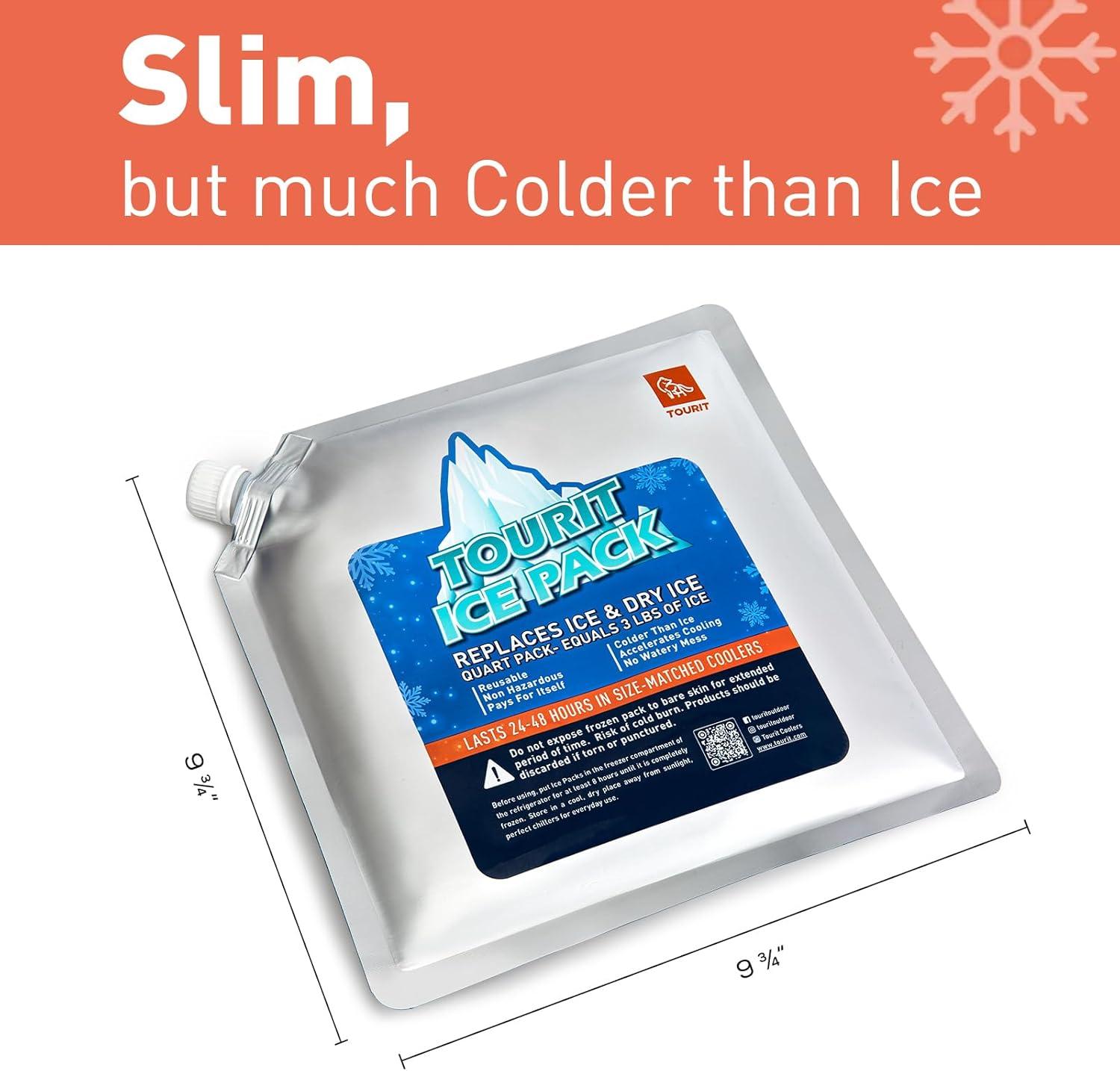 imageTOURIT Reusable Ice Pack for Coolers Long Lasting Cooler Ice Packs for Cooler Bag Lunch BagsBoxes Cooler Backpacks Freezer Packs for Coolers04 4 Pack Normal Size