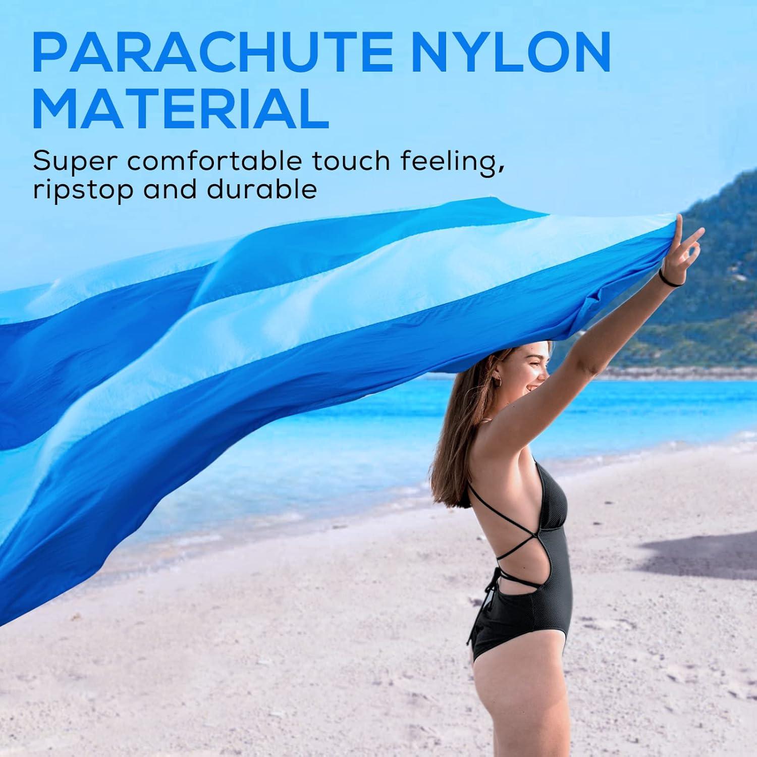 imageTOURIT Sun Shelter Sandproof Beach Blanket Waterproof Beach Mat 122quotx110quot Oversized for 48 Adult