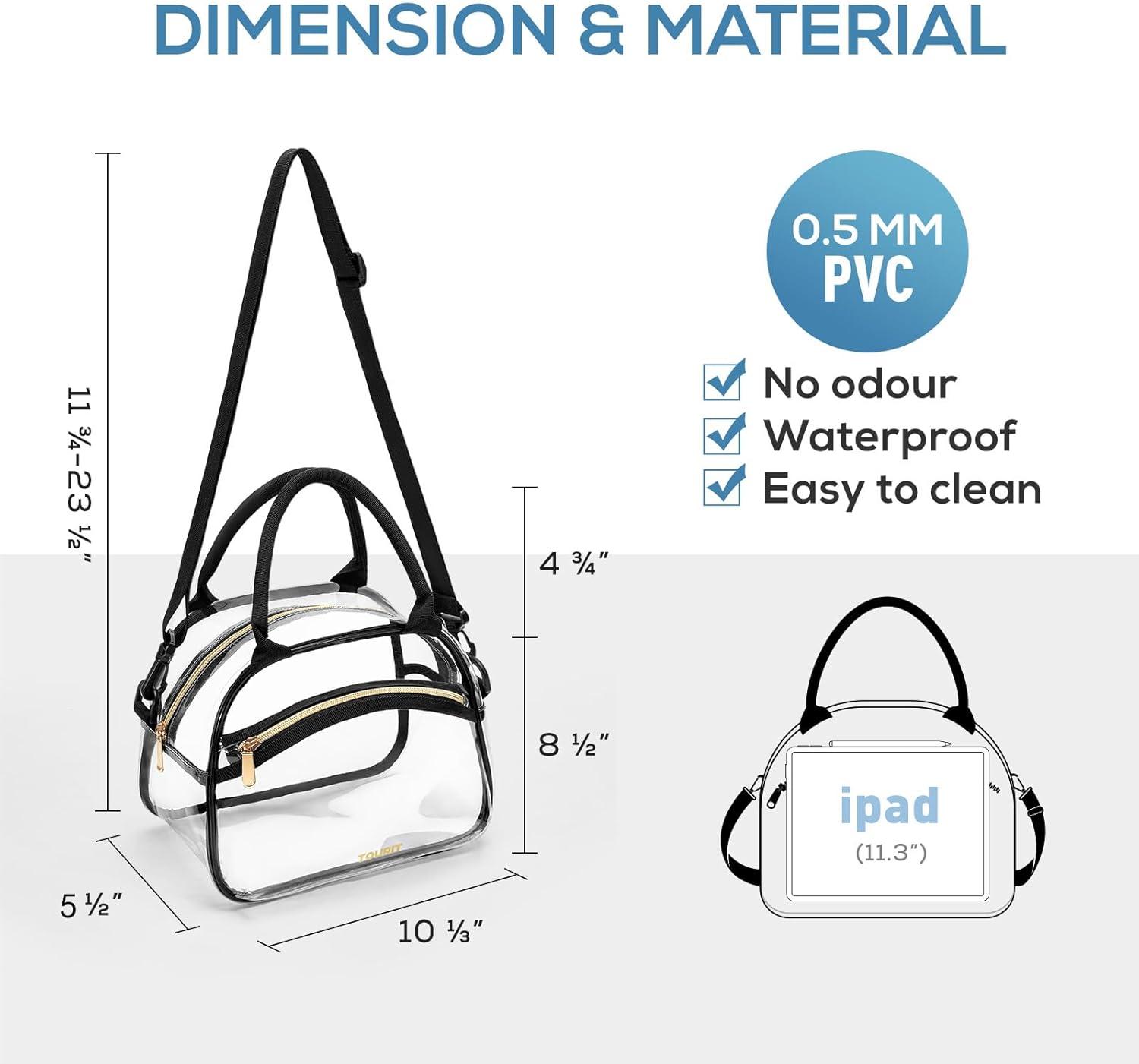 imageTOURIT Womens Insulated Lunch Bag Thermal Reusable Tote for Work Picnic Beige01Clear Black
