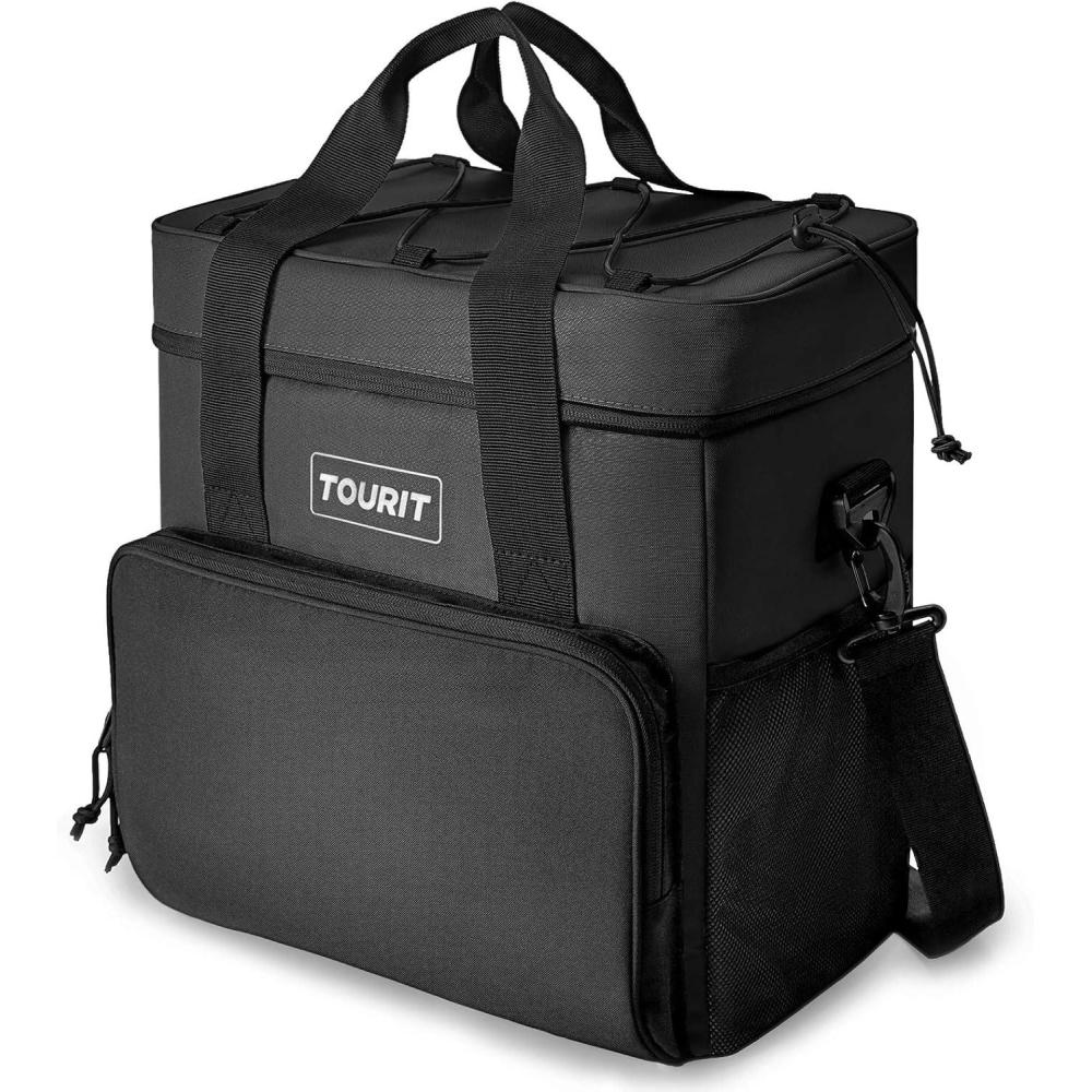 imageTOURIT Cooler Bag 243546Can Insulated Soft Cooler Portable Cooler Bag 1462432L Large Lunch Cooler for Picnic Beach Work Trip01Black