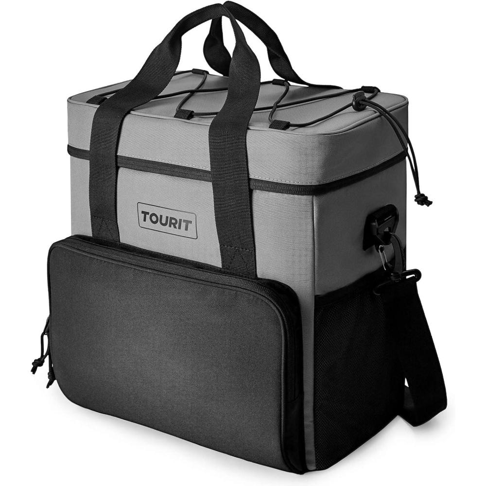 imageTOURIT Cooler Bag 243546Can Insulated Soft Cooler Portable Cooler Bag 1462432L Large Lunch Cooler for Picnic Beach Work Trip02Grey