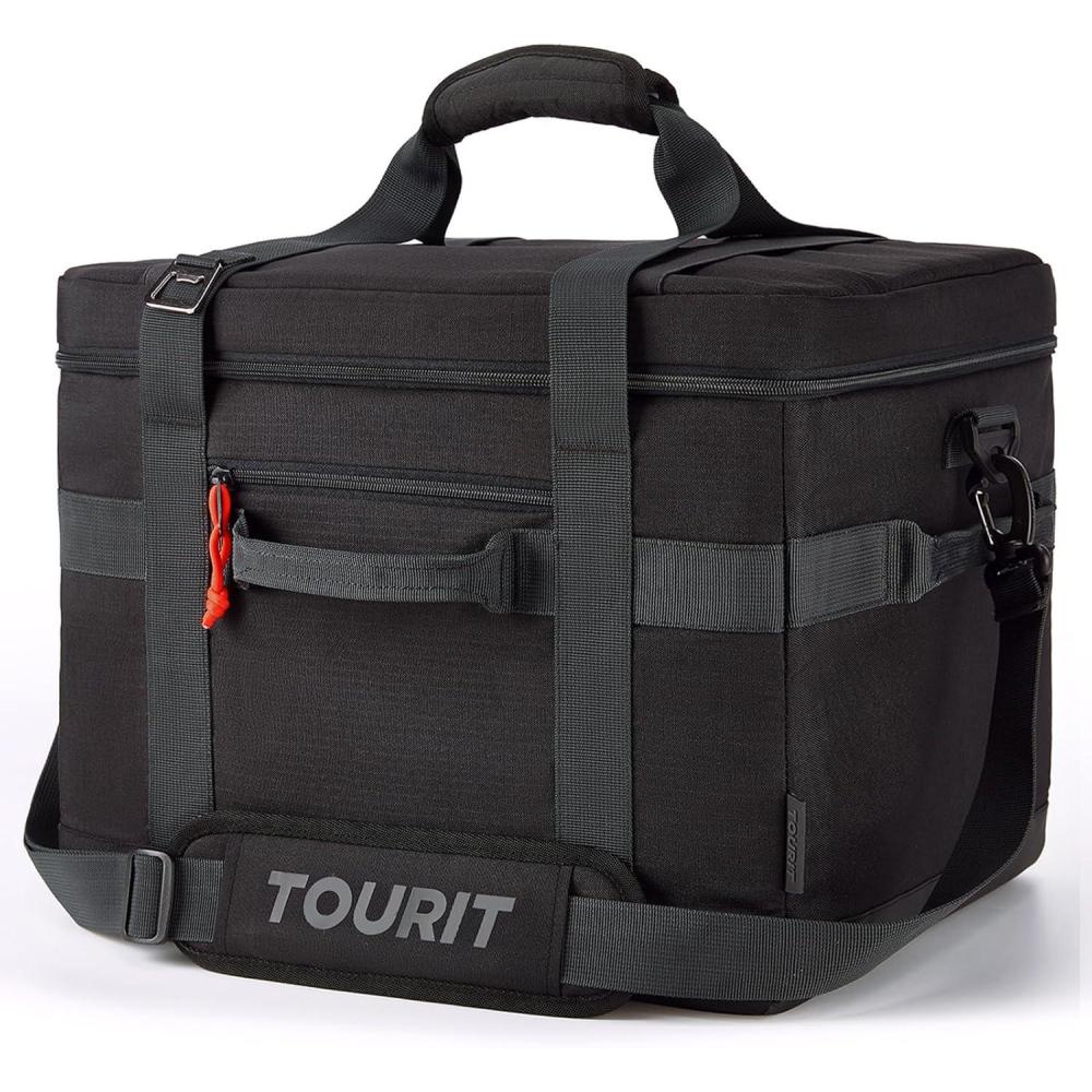 imageTOURIT Cooler Bag 4860 Cans Insulated Soft Cooler Large Collapsible Cooler Bag 3240L Lunch Coolers for Picnic Beach Work TripBlack